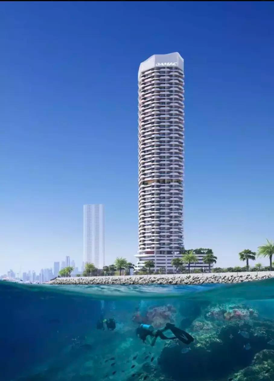 Coral Reef amenity deck with infinity pool, DAMAC, Dubai Maritime City