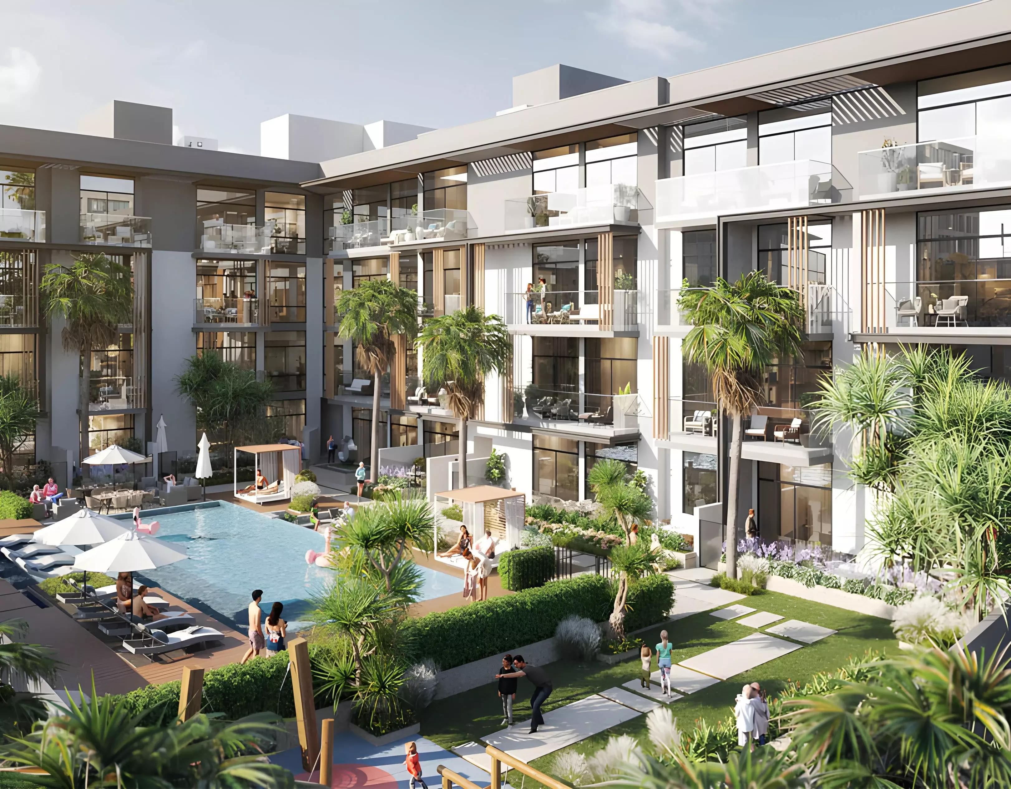Apartment interior living area at Oxford Terraces Phase 2, JVC