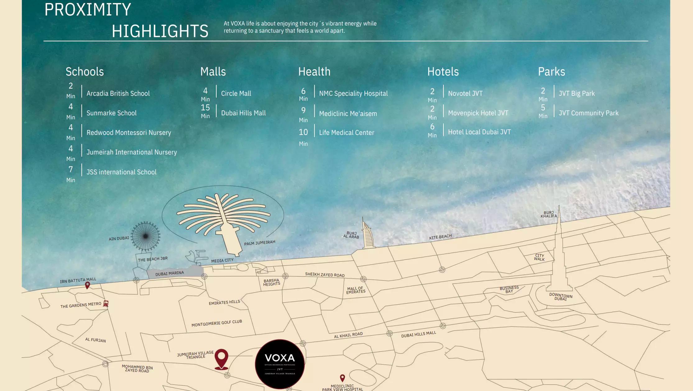 VOXA by Pantheon master plan layout, Voxa Residences, Jumeirah Village Triangle