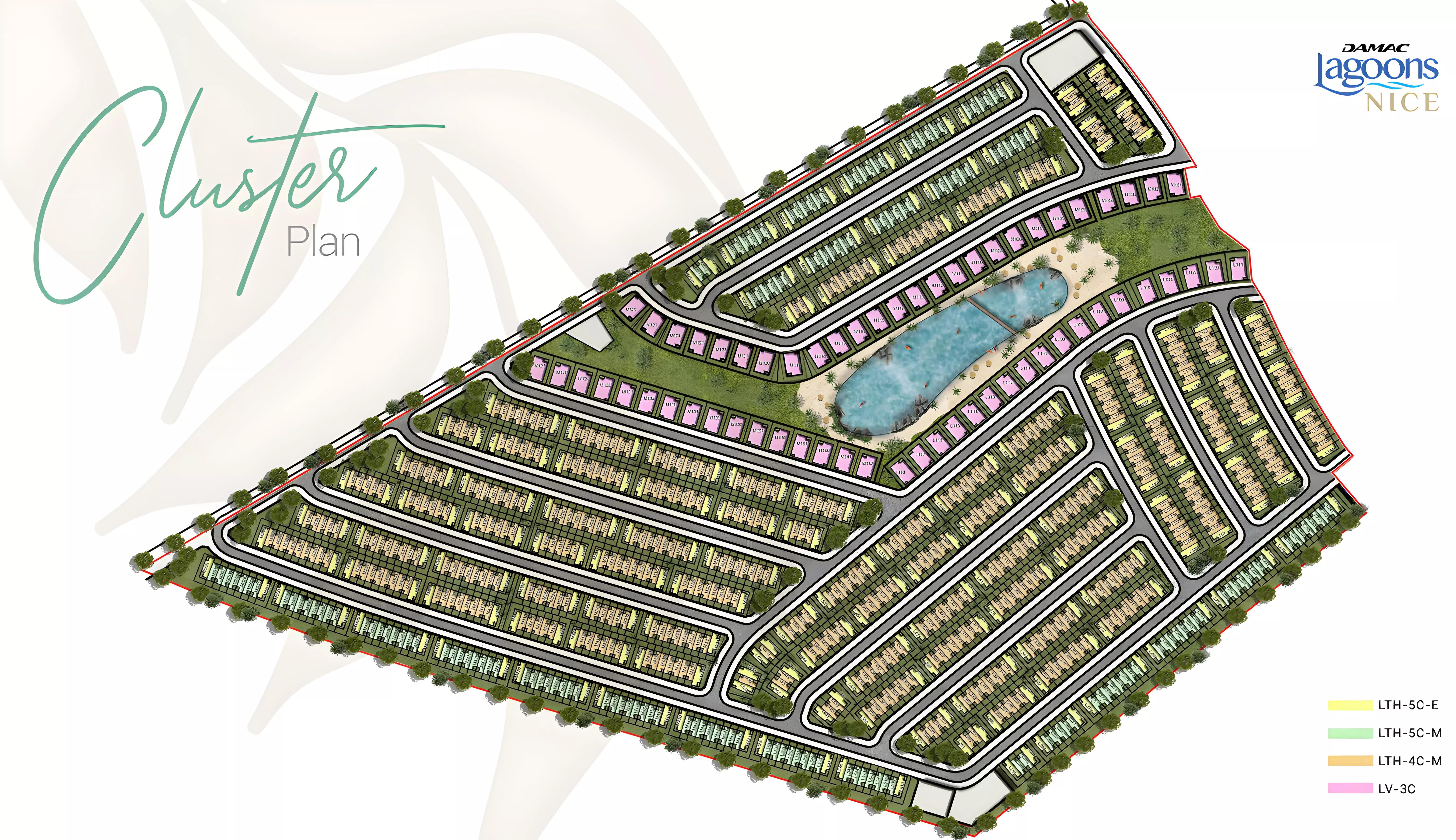 Nice 3 master plan layout within DAMAC Lagoons, Dubai