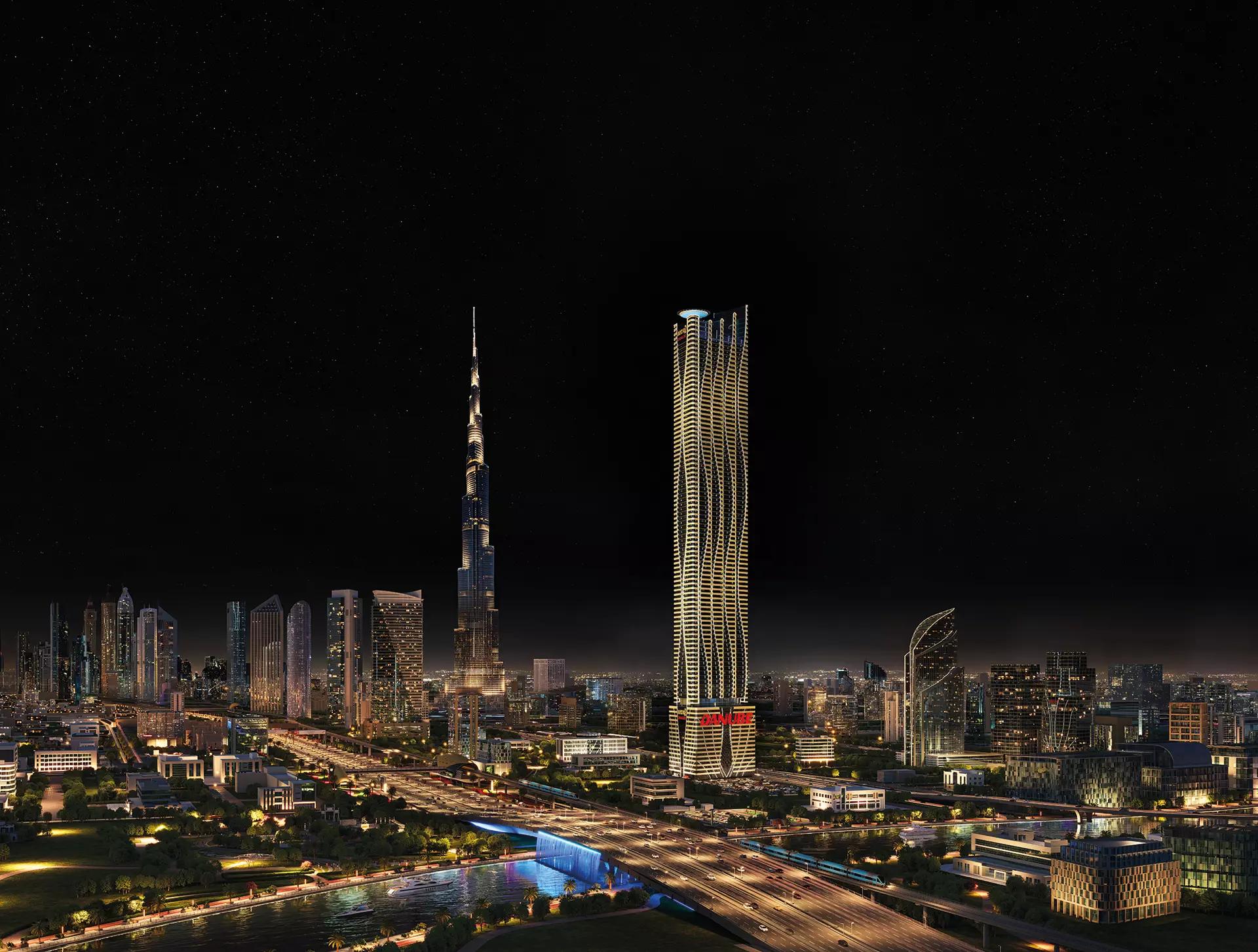 Bayz 102 bedroom interior with city views, Business Bay