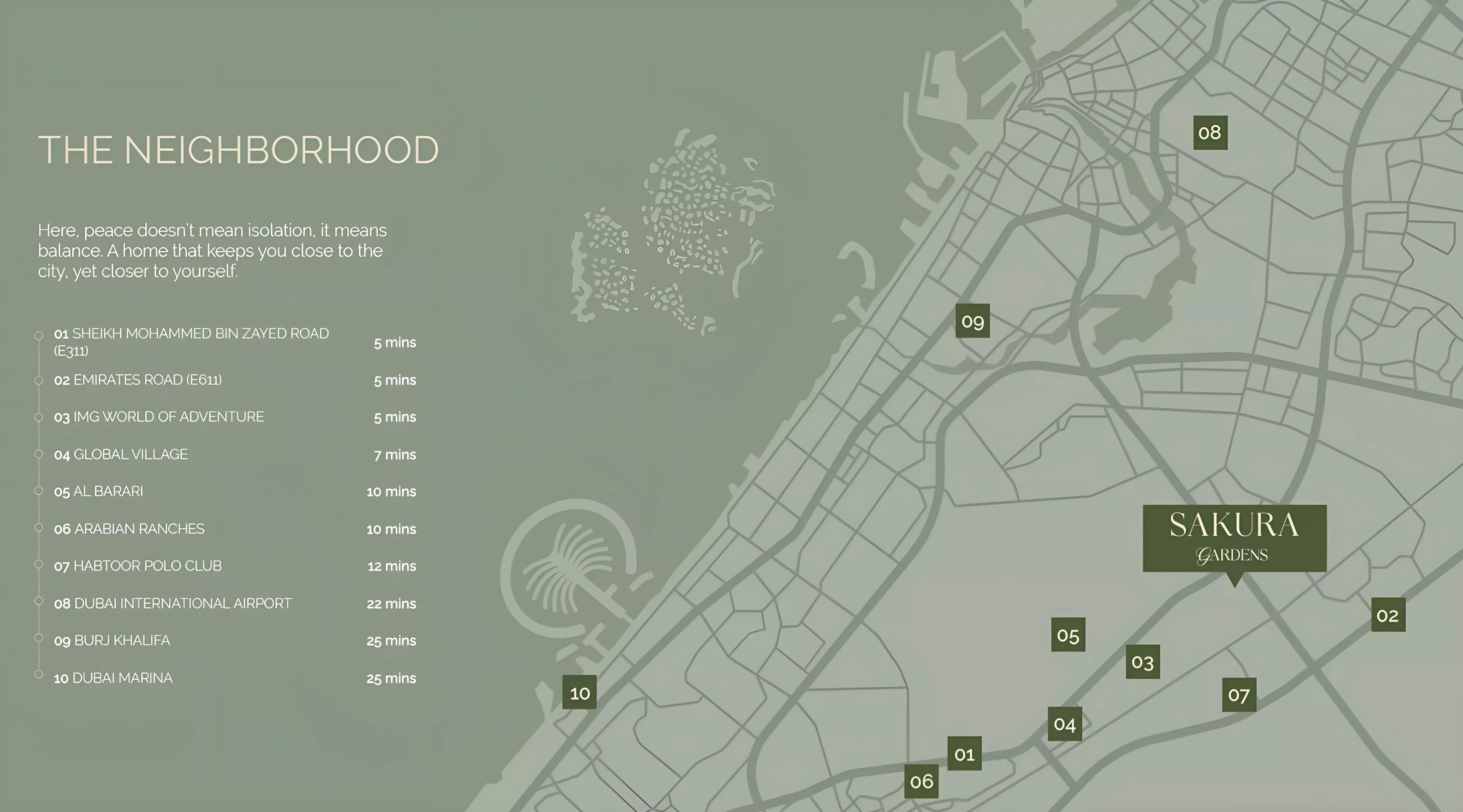 Sakura Gardens master plan layout, Falcon City of Wonders, Dubai