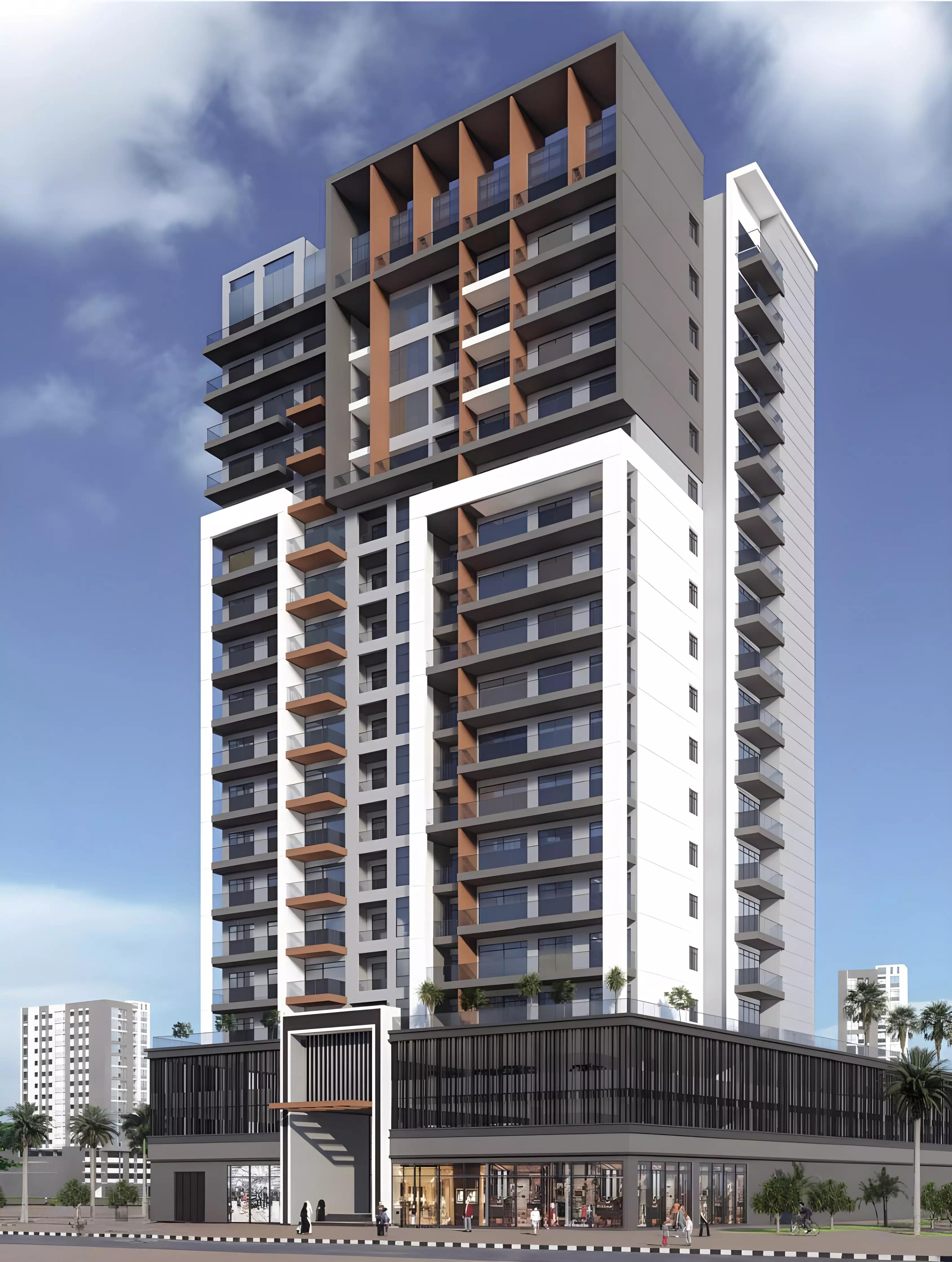 Tulip Oasis X apartment building amenity area, Majan, Dubai