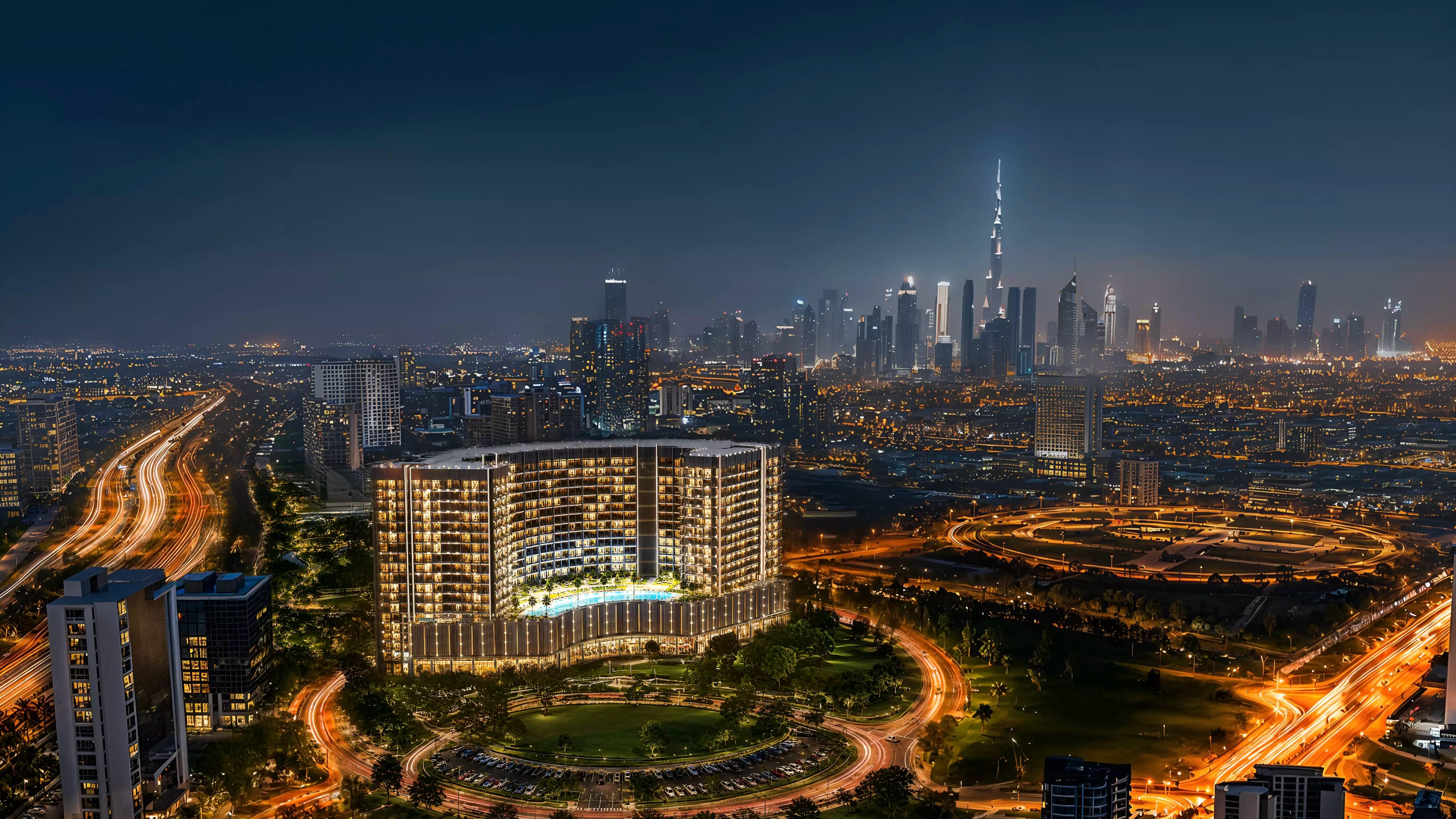 Binghatti Wraith exterior tower facade, Al Jaddaf, Dubai