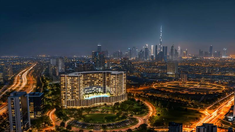 Binghatti Wraith exterior tower facade, Al Jaddaf, Dubai