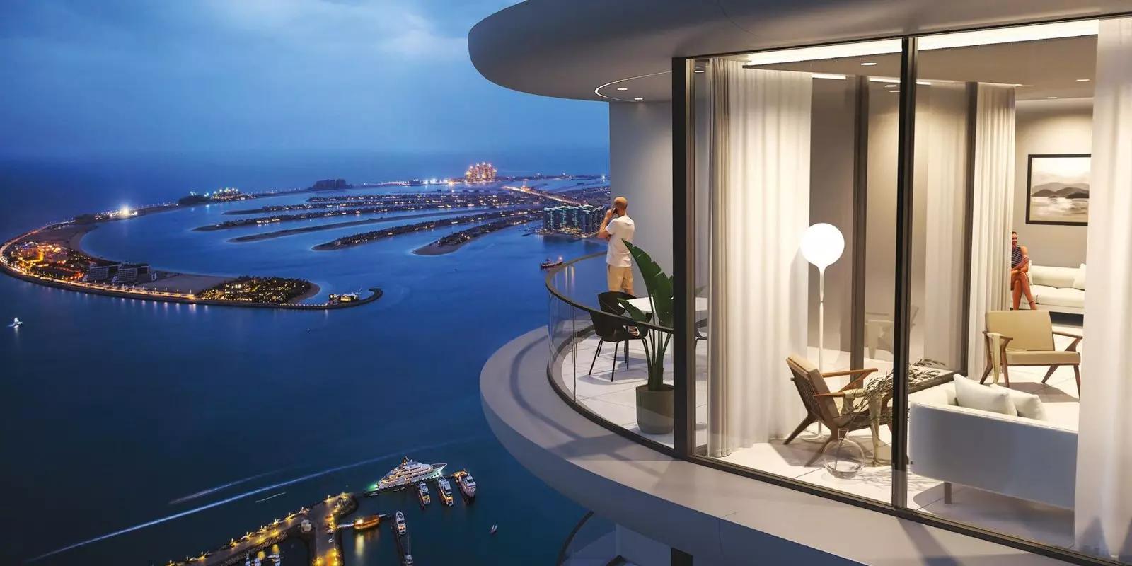 Living space with Marina views, Sky Edition at Seahaven
