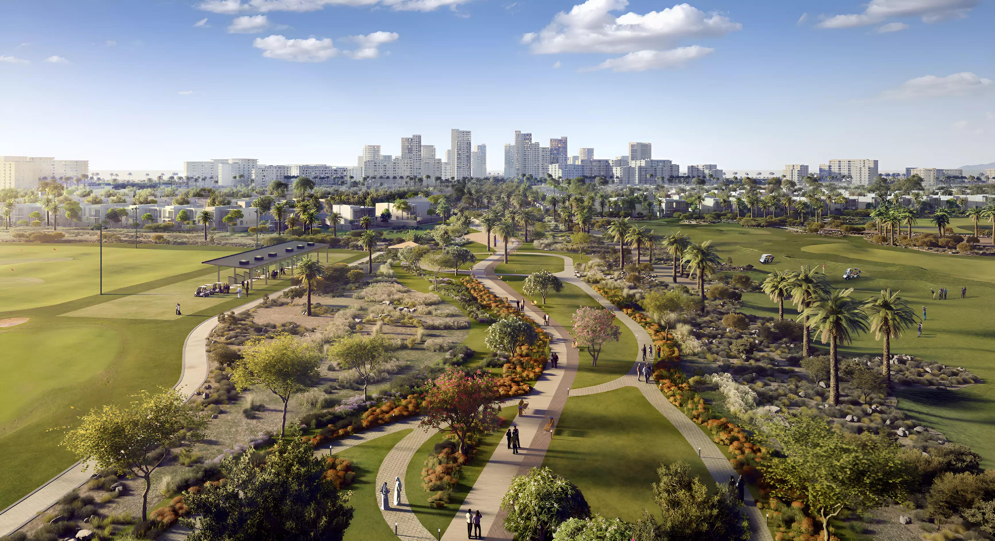 Golf Acres townhouse view, Emaar South community