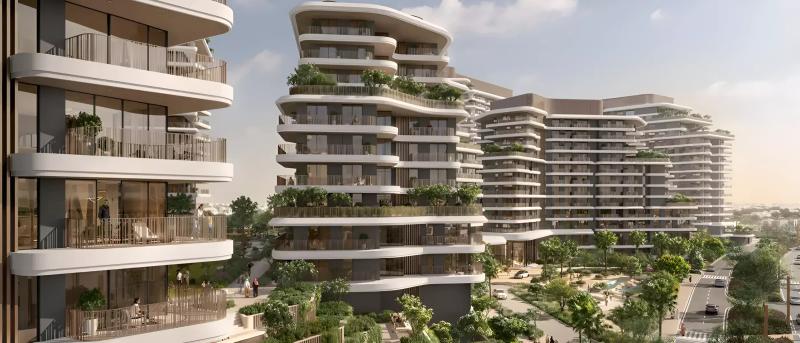 Verdes by Haven 2 residential building exterior view, Haven by Aldar, Dubai