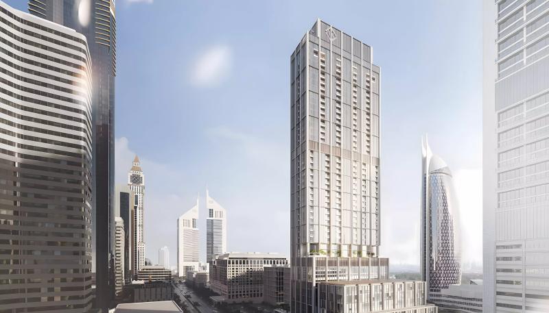 DIFC Heights Tower exterior facade view, DIFC, Dubai