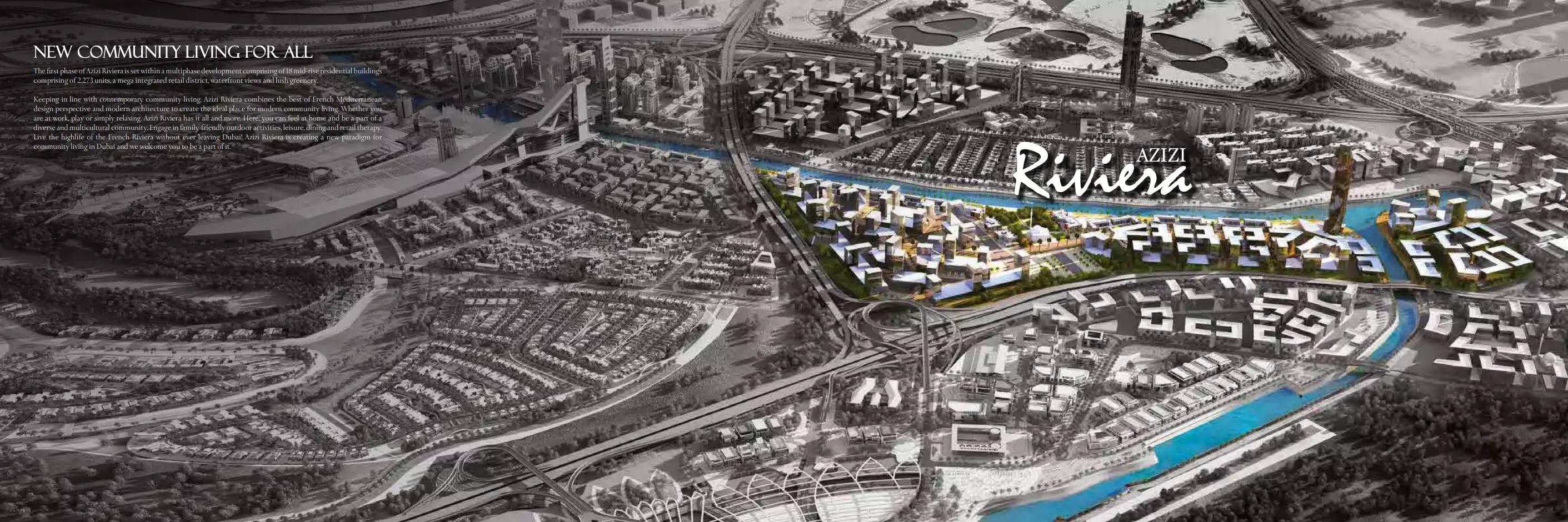 Azizi Riviera 30 master plan layout within Meydan One, Dubai