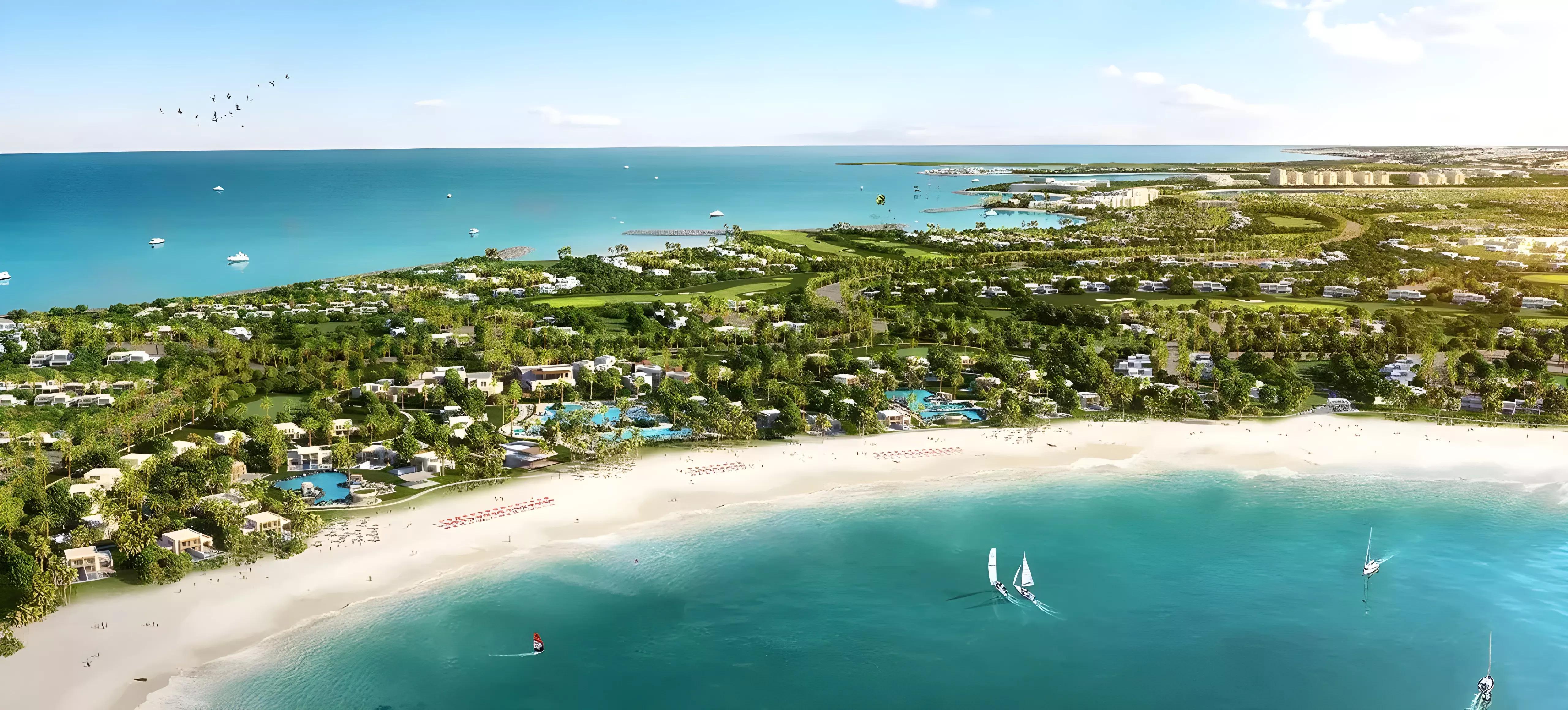 Beach Walk landscaped grounds and walkway, Dubai Islands