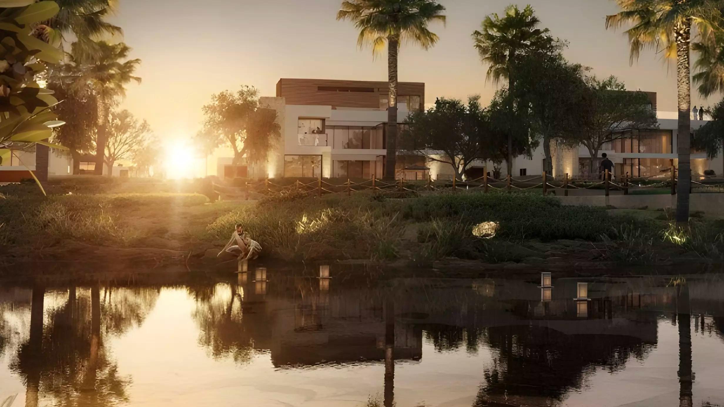 Tranquillity villa exterior render at Haven by Aldar, Dubai