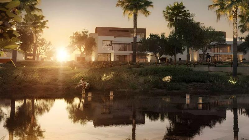Tranquillity villa exterior render at Haven by Aldar, Dubai
