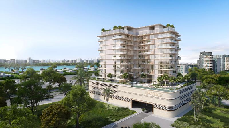 Sunset Bay Grand exterior building render, Dubai Islands, Dubai