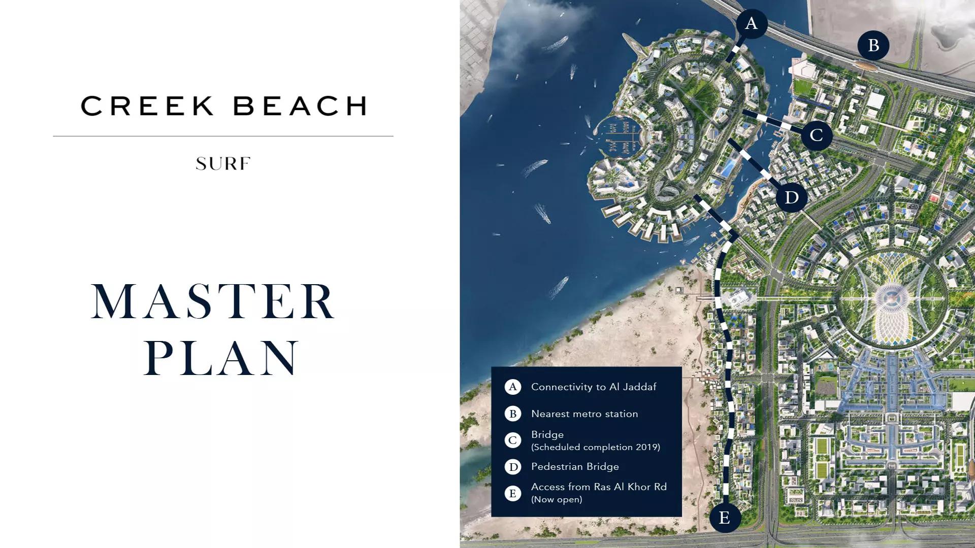 Surf at Creek Beach master plan layout, Creek Beach community