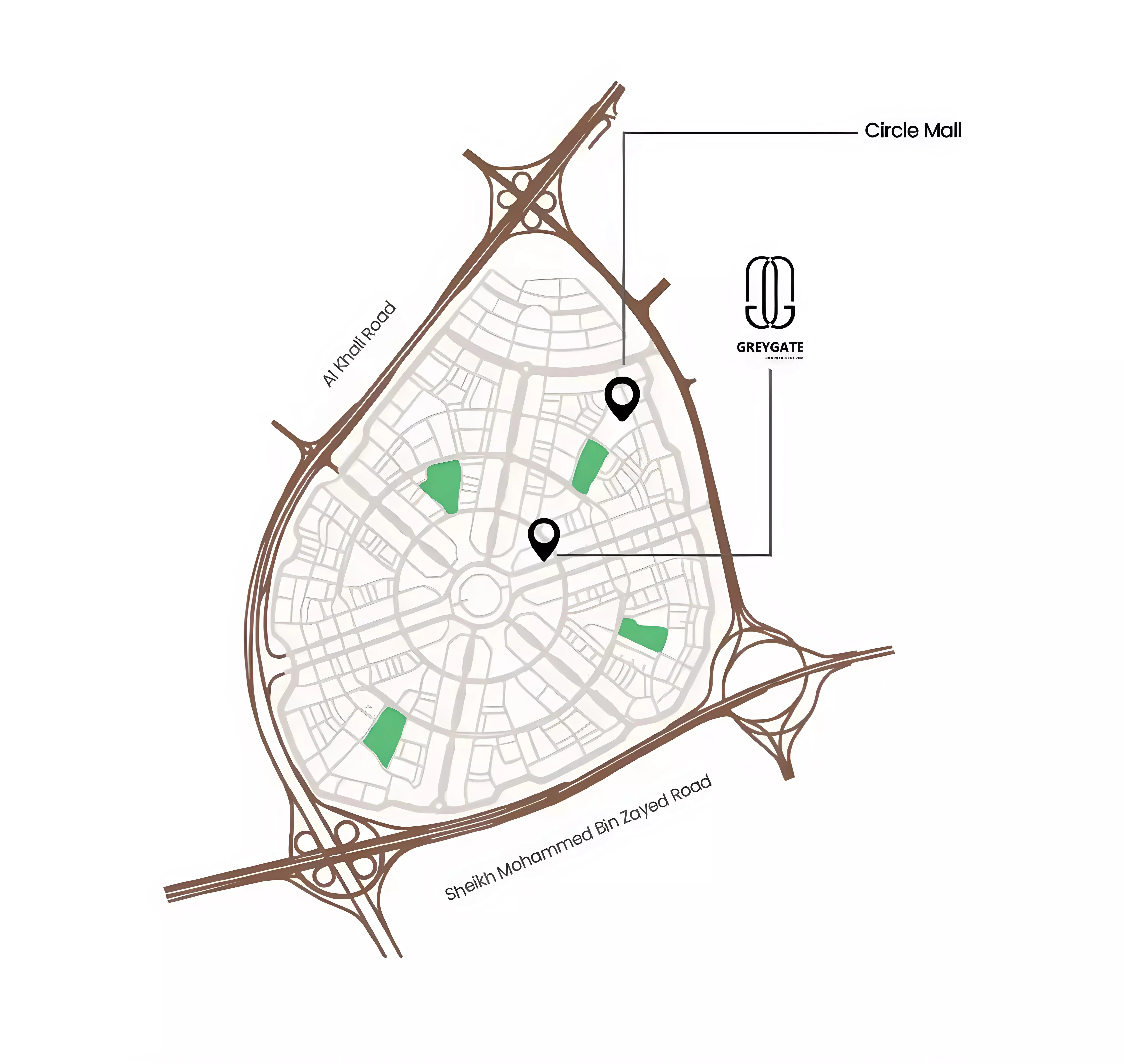 Greygate Residences master plan layout, Jumeirah Village Circle, Dubai