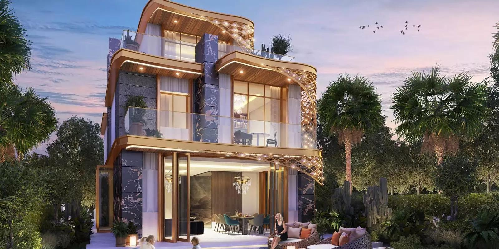 Gems Estates by DAMAC villa facade and driveway, DAMAC Hills, Dubai