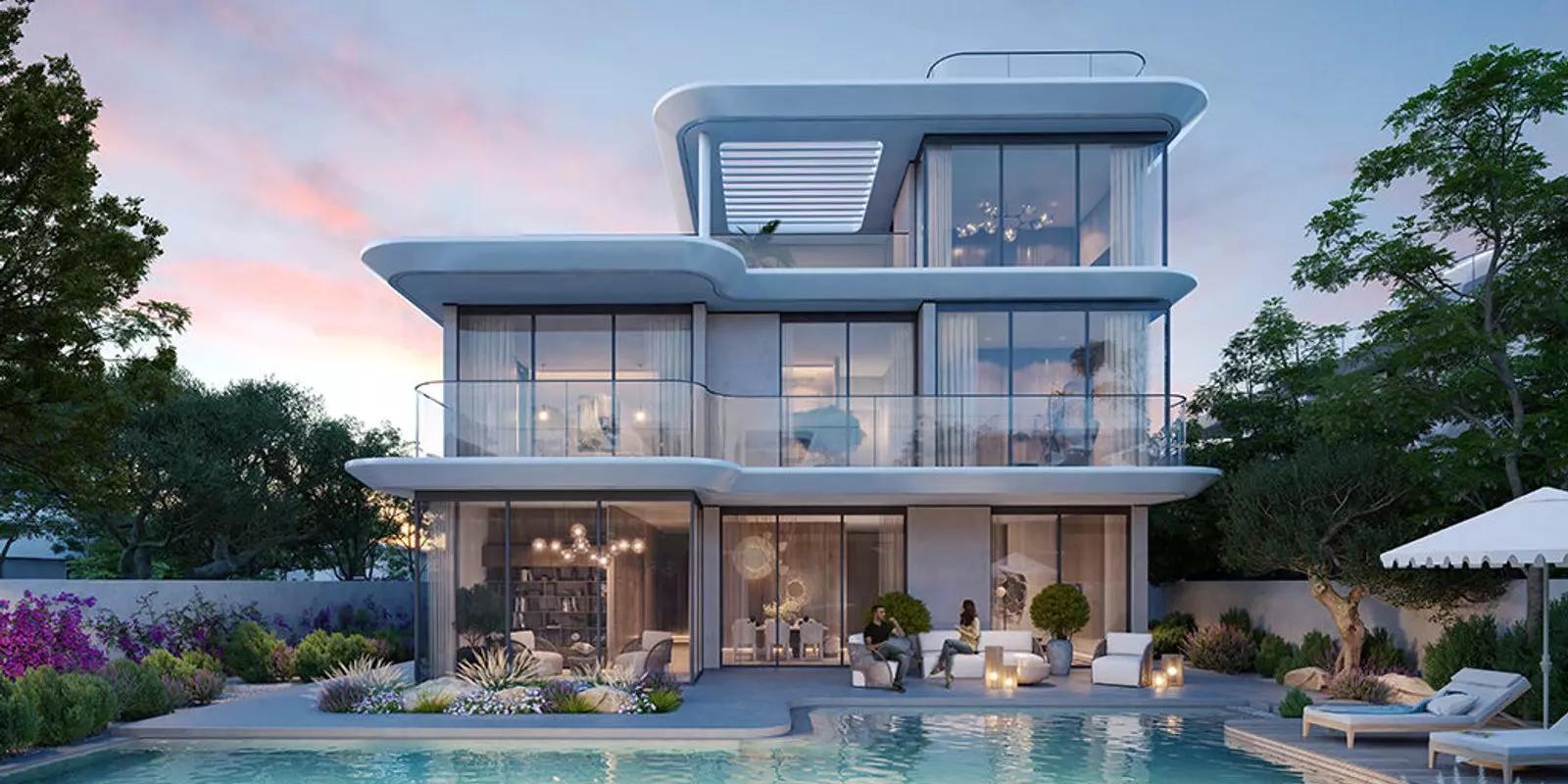 Park Gate villa outdoor terrace and garden area, Dubai Hills Estate, Dubai
