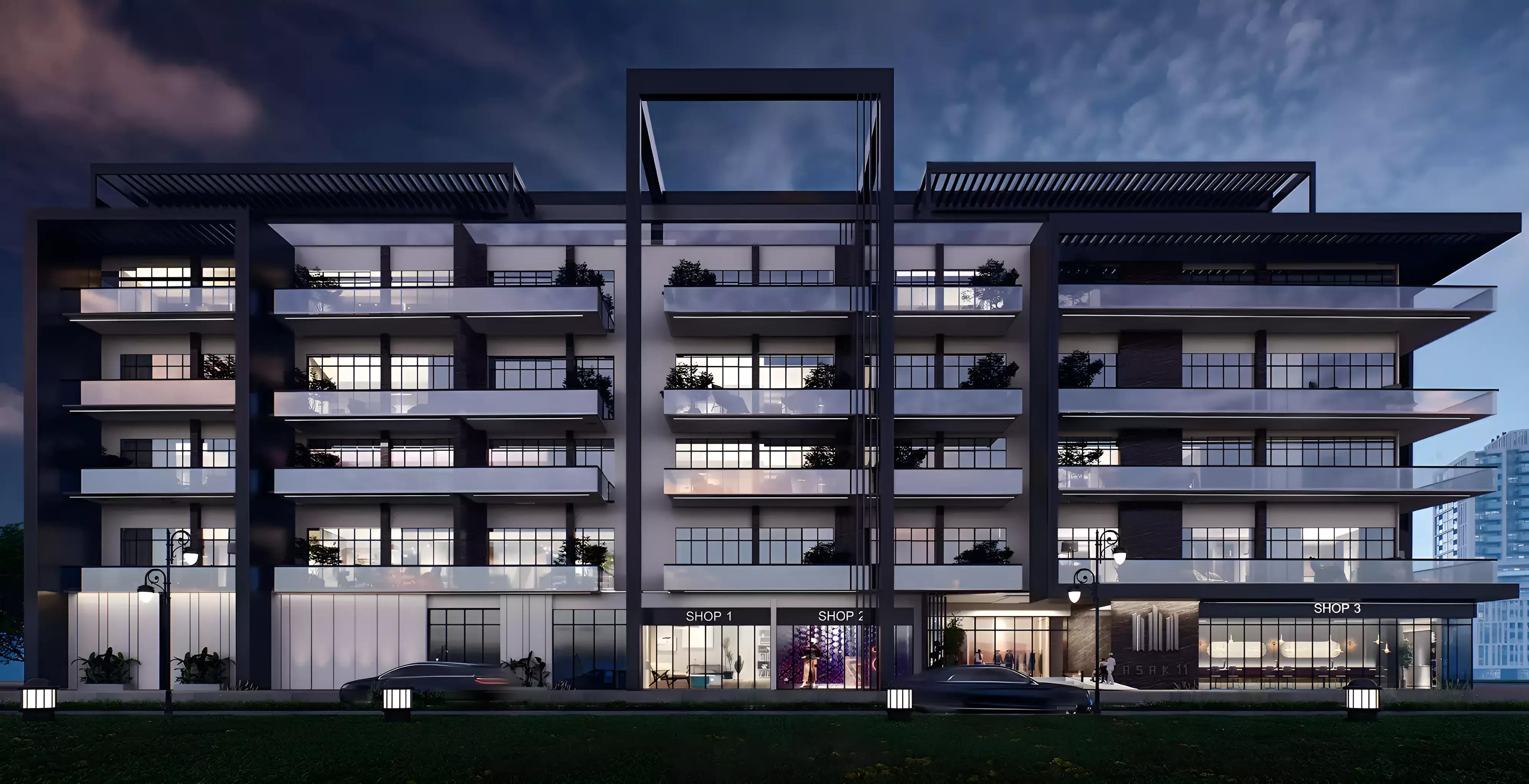 Al Serh Residences 11 exterior facade in Jumeirah Village Circle, Dubai