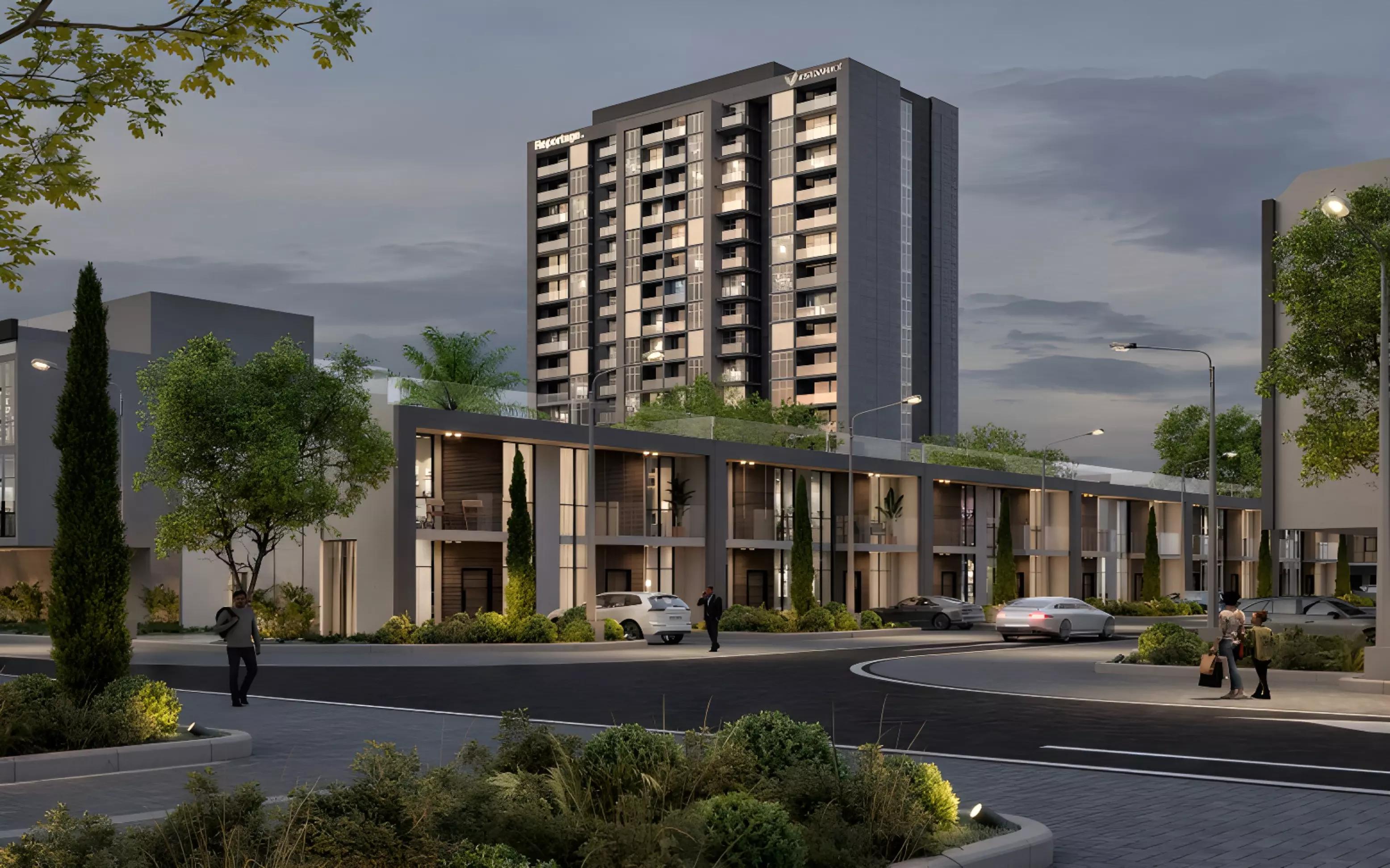 Verdana X community amenity area with greenery, Dubai Investment Park