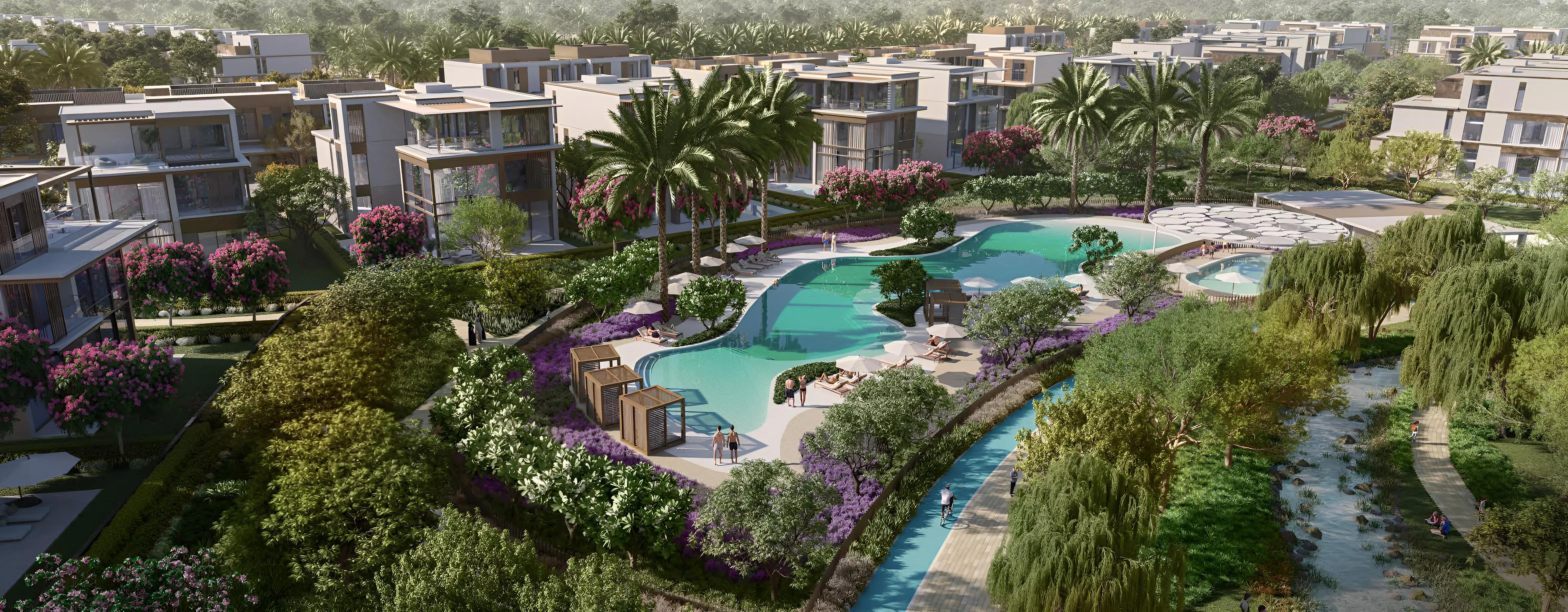 Villa facade and driveway, Nad Al Sheba Gardens Phase 6, Dubai