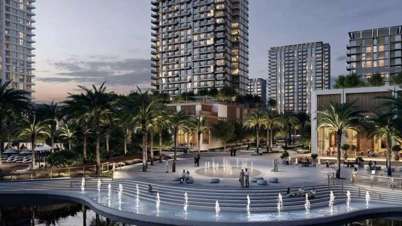 Address Residences at Dubai Creek Harbour exterior tower view, Dubai Creek Harbour