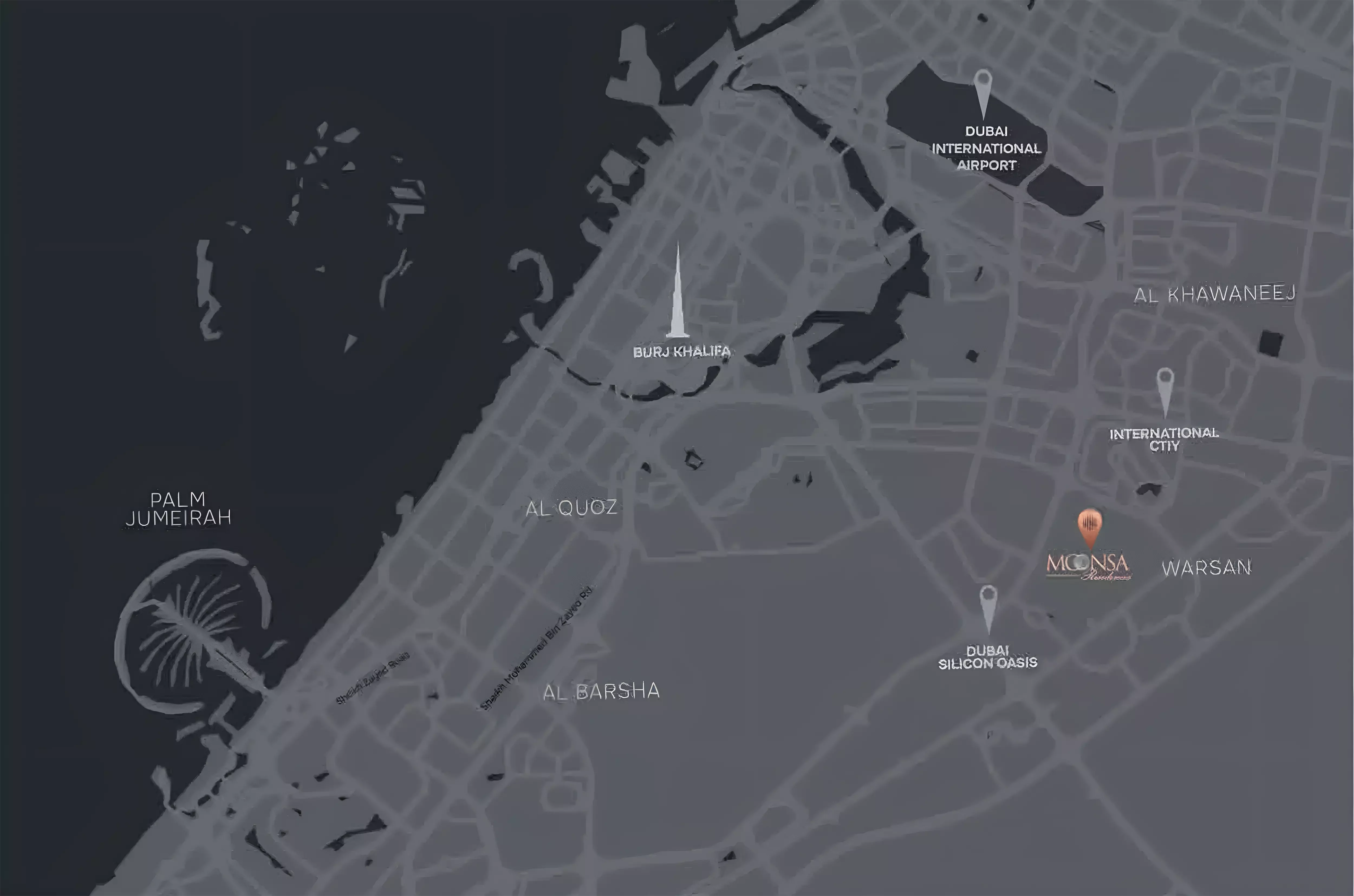 Moonsa Residences master plan layout, Al Warsan, Dubai