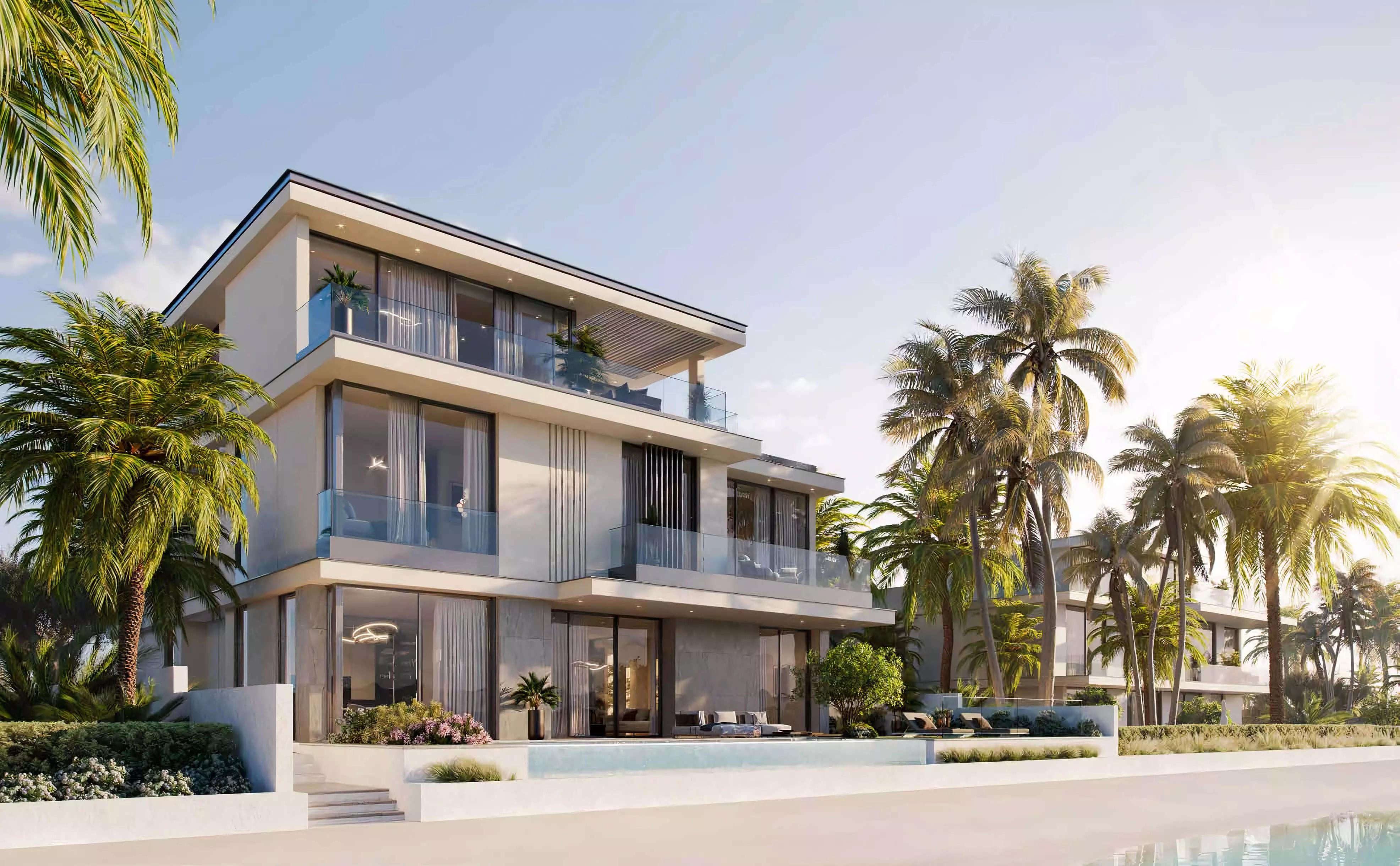 Palm Jebel Ali Frond I beachfront view along the frond, Dubai