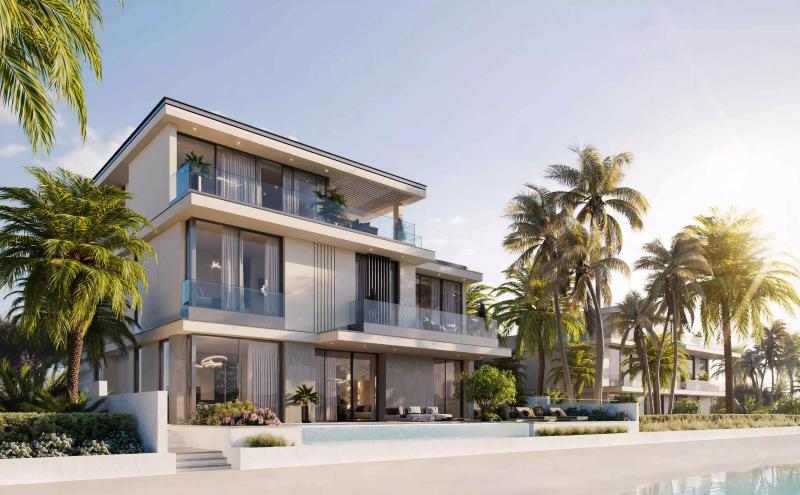 Frond P villa exterior on Palm Jebel Ali, Dubai