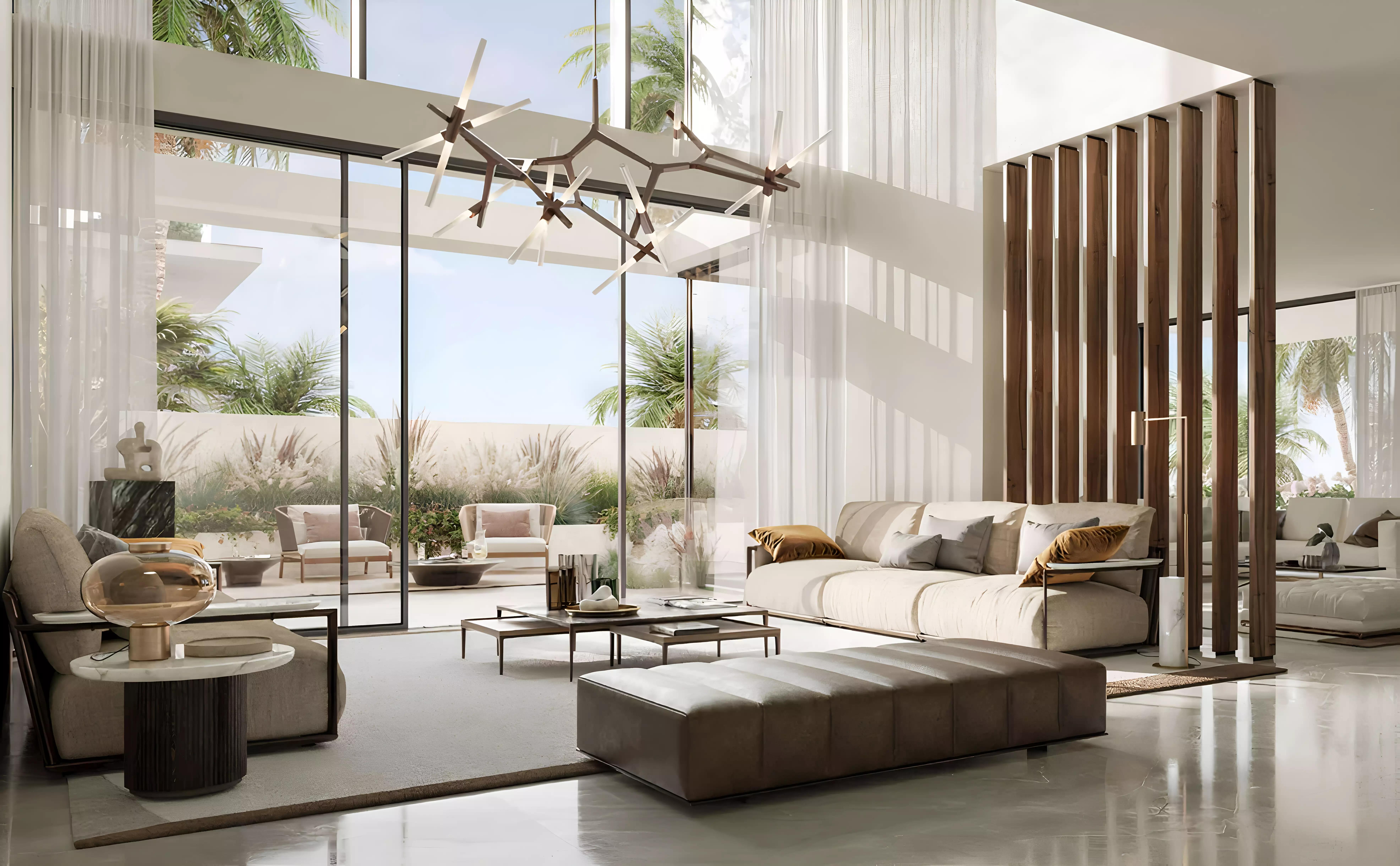 Palm Jebel Ali Frond J villa entrance and landscaping, Dubai