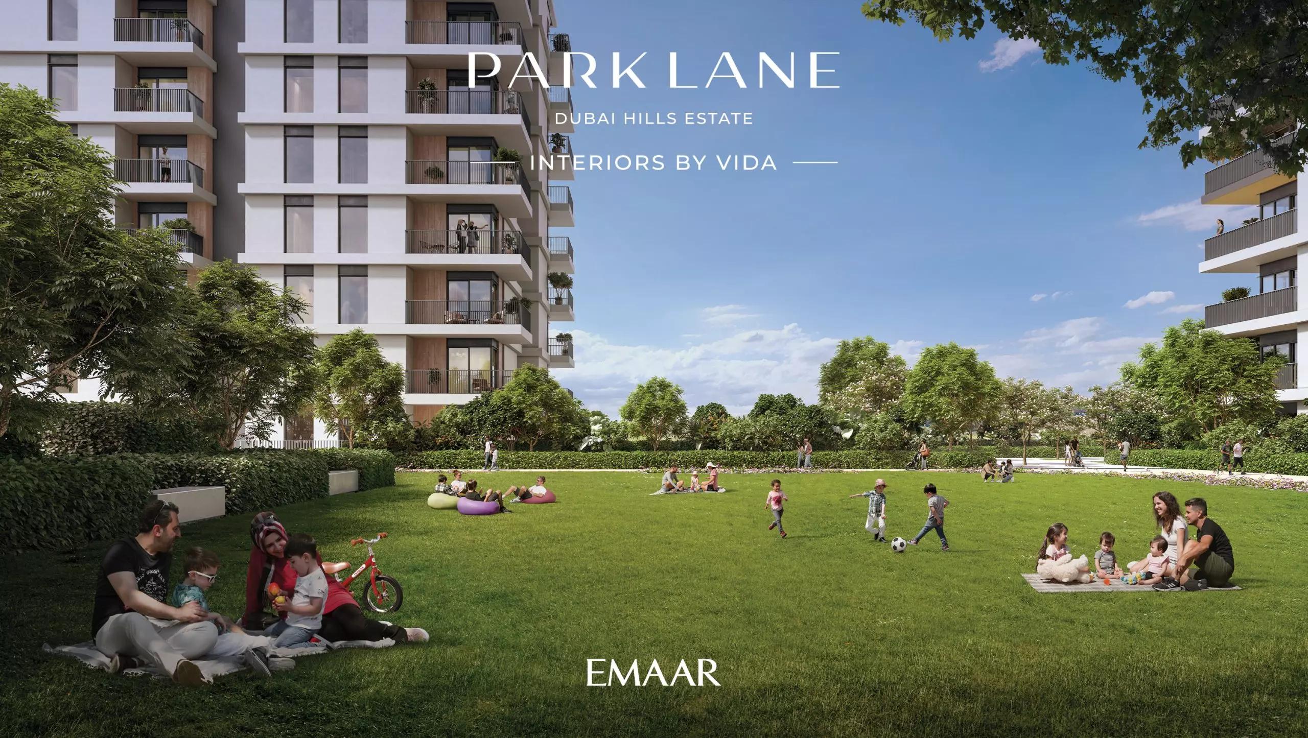 Park Lane Residences apartment interior living area, Dubai Hills Estate