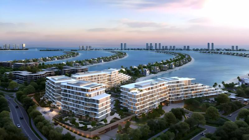 Palm Central Private Residences exterior view on Frond M, Palm Jebel Ali, Dubai