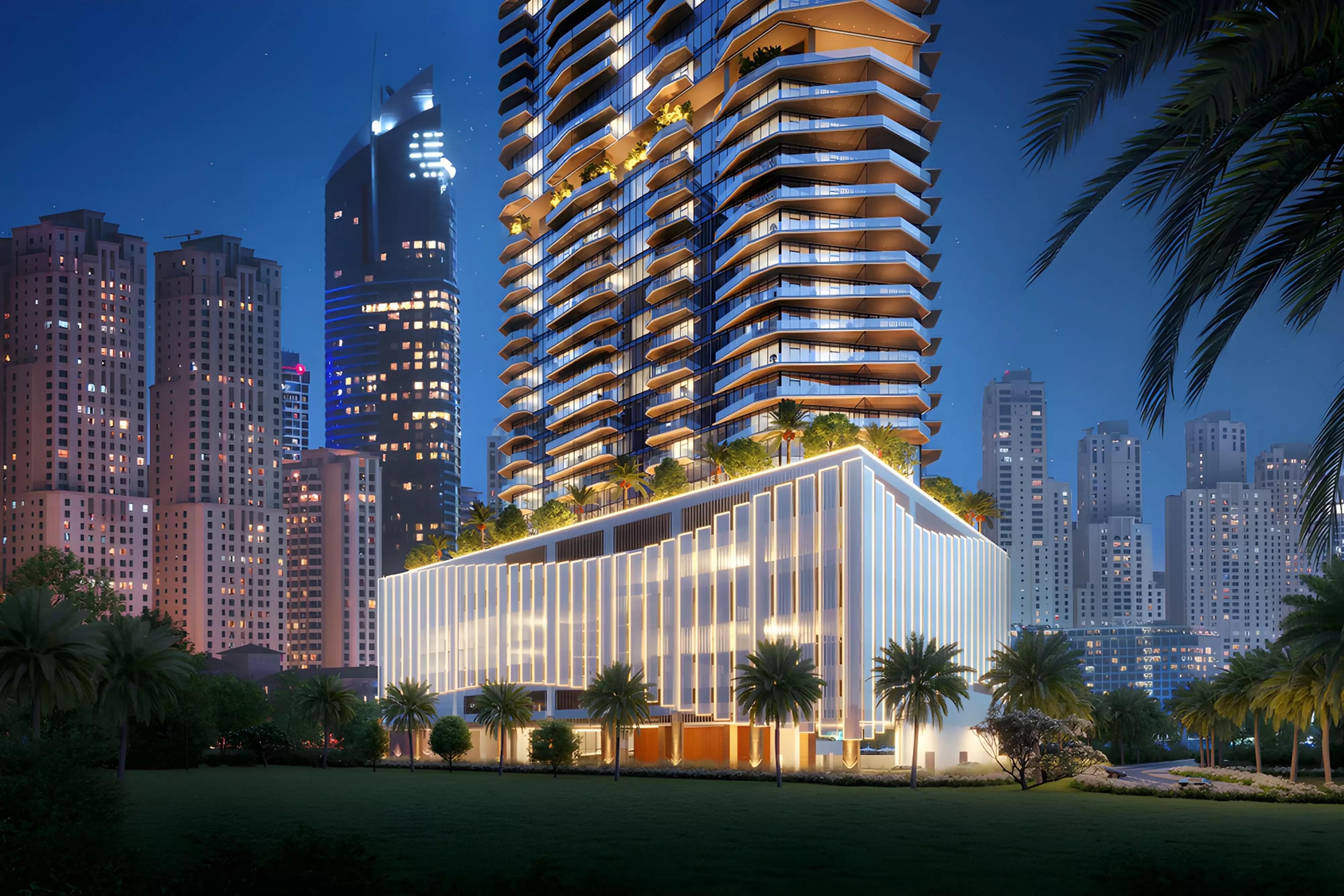 Waterfront view from The Residences Al Habtoor Grand, Dubai Marina