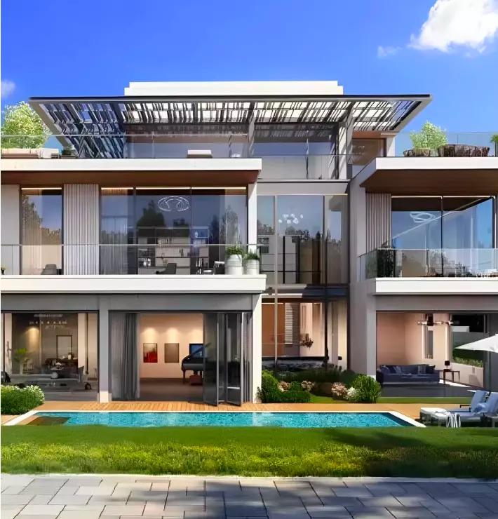 South Bay Phase 5 villa facade and driveway, Dubai South
