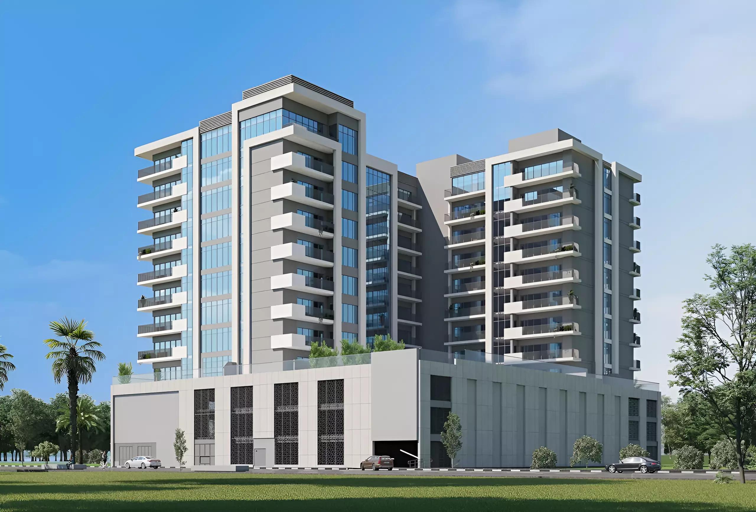 Azizi Zain landscaped gardens and walkway, Al Furjan, Dubai