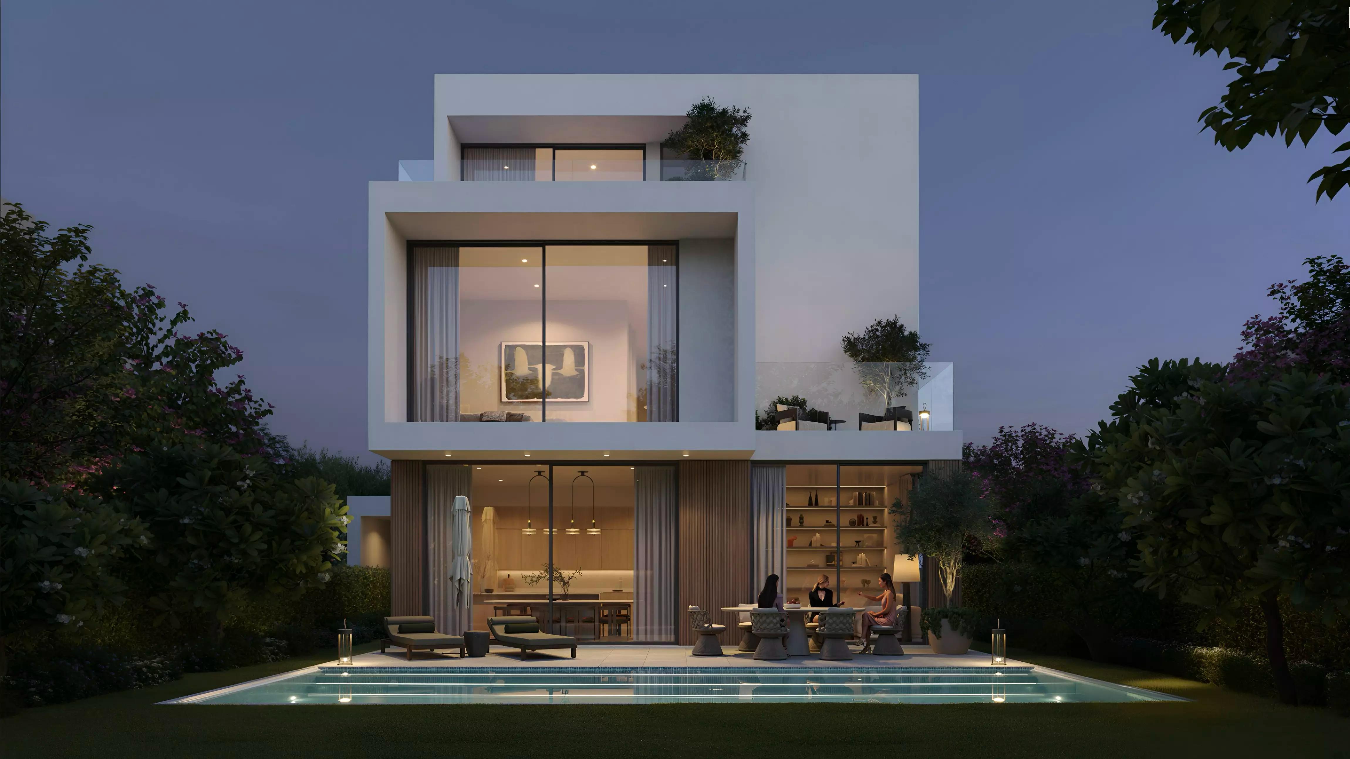 Chevalia Fields villa exterior at Grand Polo Club & Resort, DIP 2, Dubai