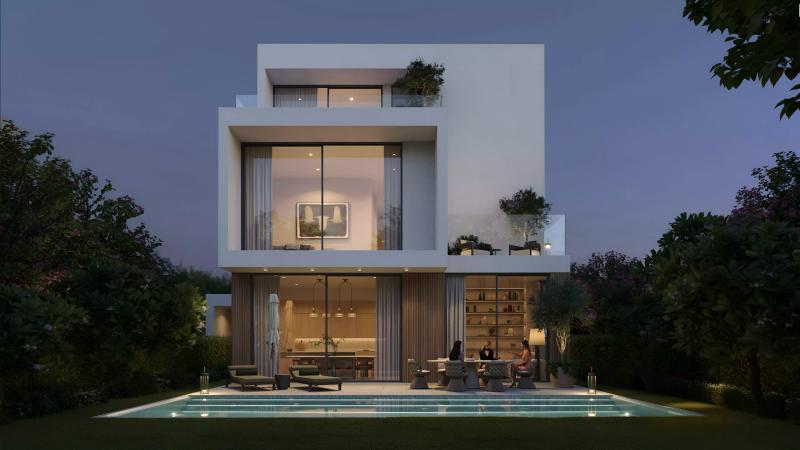 Chevalia Fields villa exterior at Grand Polo Club & Resort, DIP 2, Dubai
