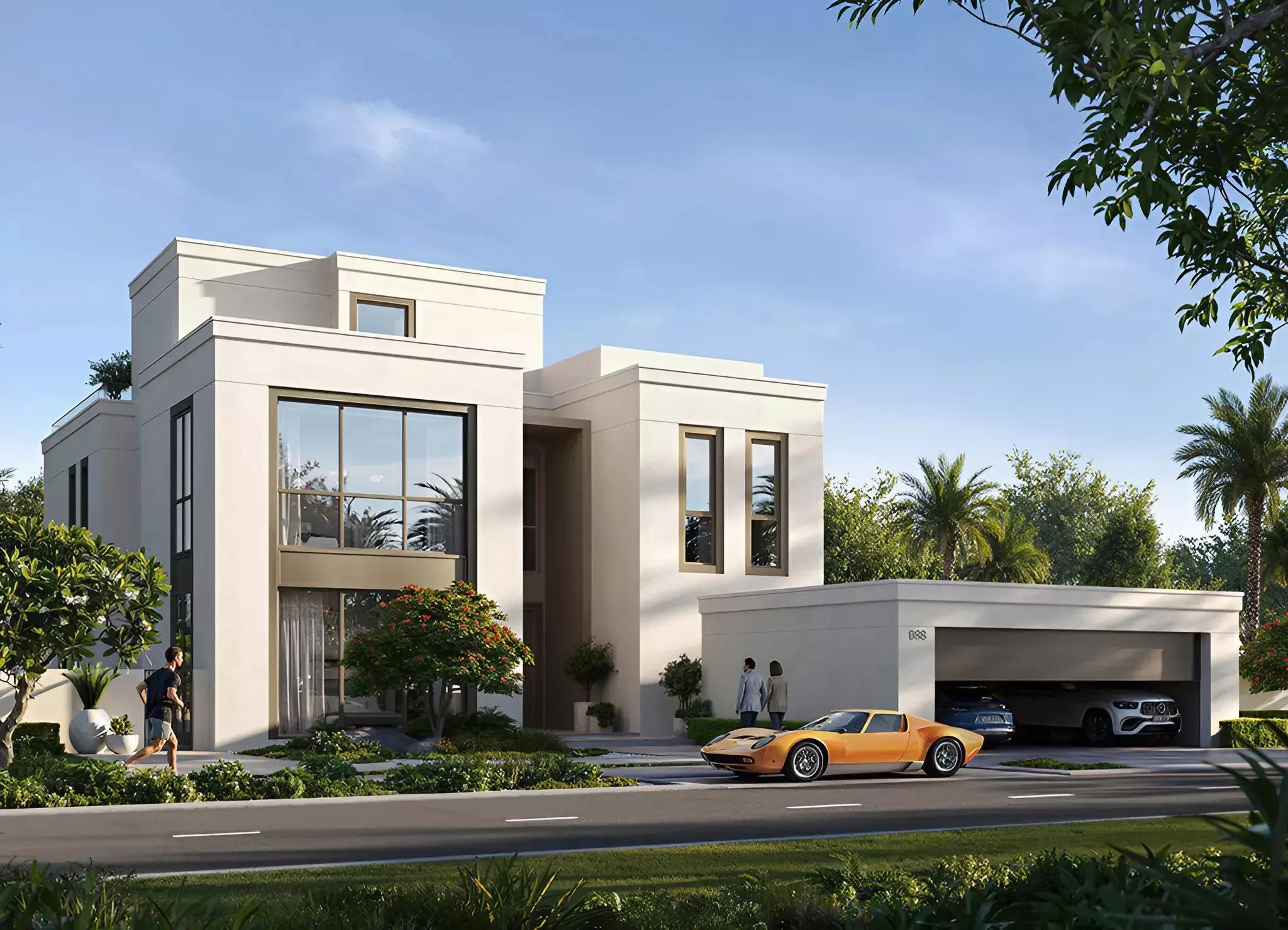 Address Villas Tierra villa facade with landscaping, The Oasis by Emaar, Dubai