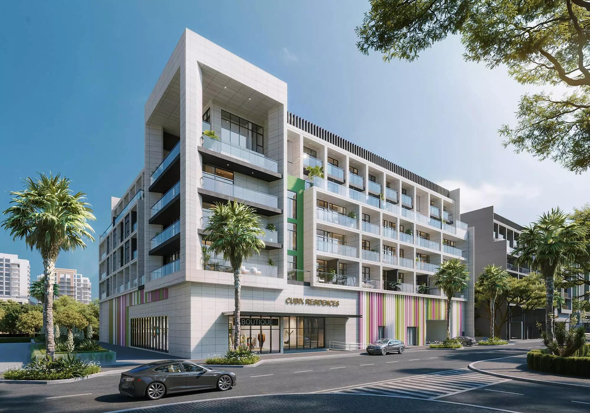 Cubix Residences master plan and site layout, District 12 JVC