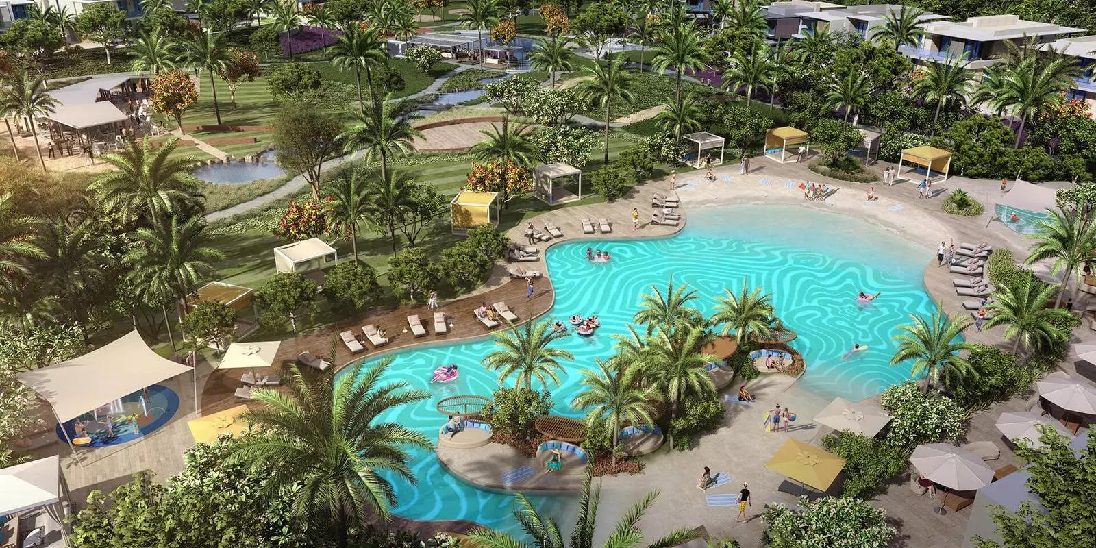 Community pathway and villas, Jebel Ali Village Phase 3, Dubai