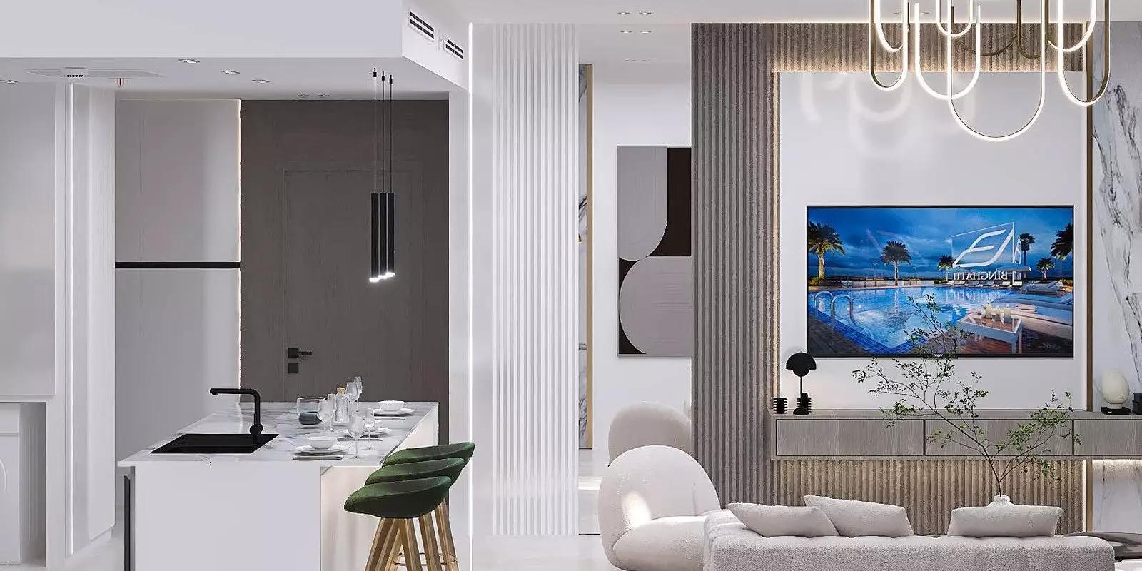 Binghatti Nova building elevation showing balconies and glass facade, JVC, Dubai