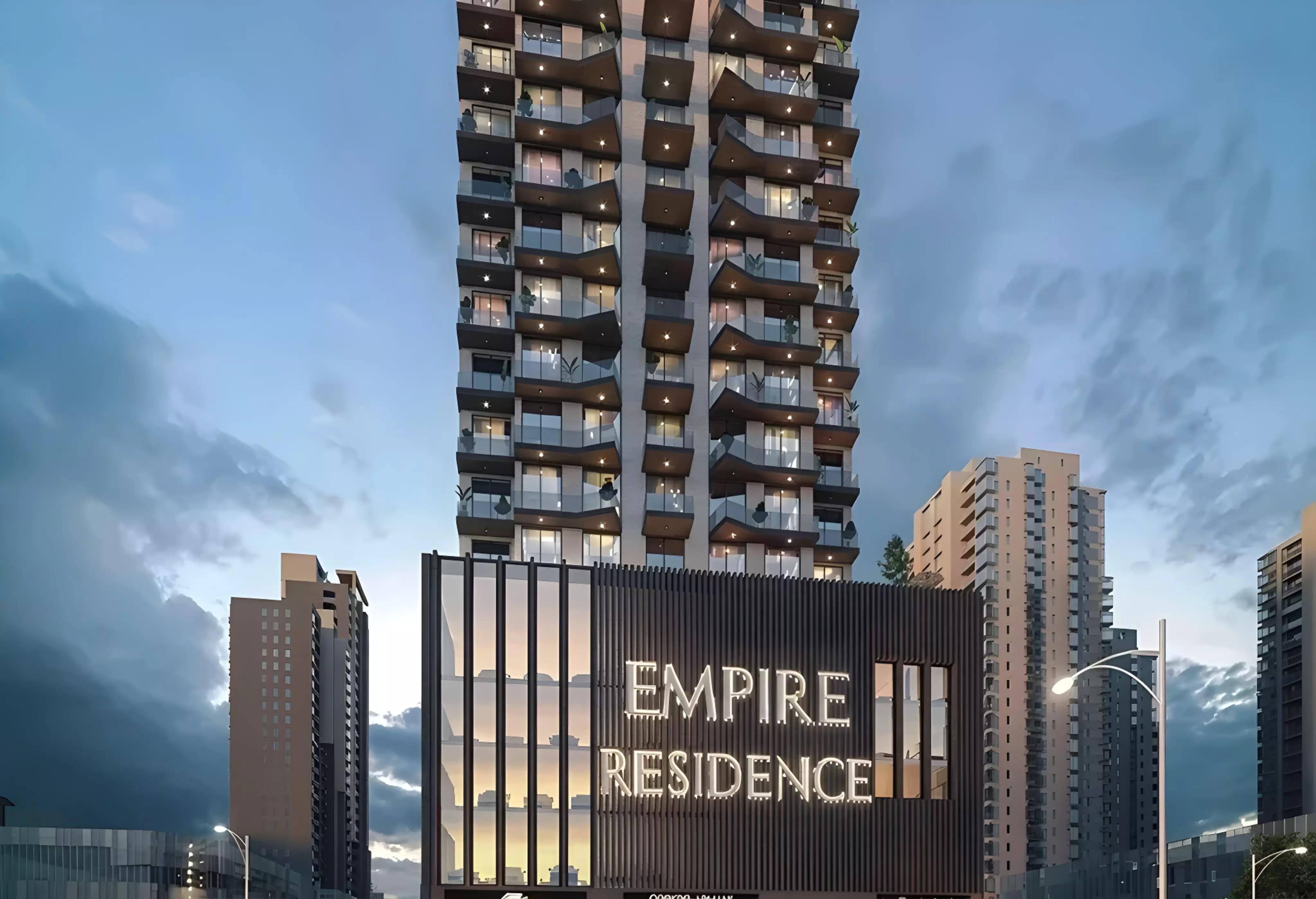 Building facade and entrance view of Empire Jebel Ali Residences, Jebel Ali