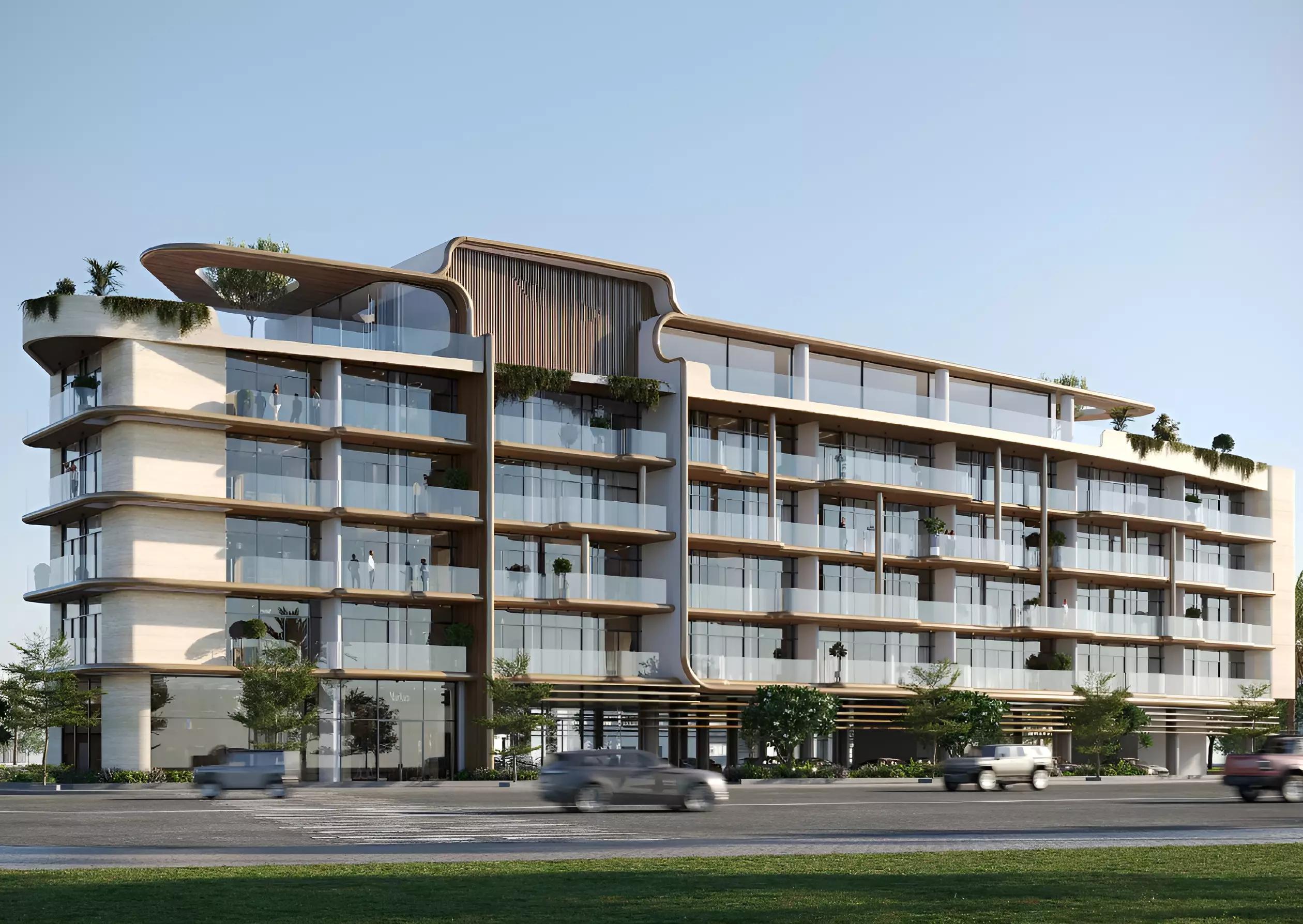 Coventry Gardens exterior facade, Dubai Land Residence Complex, Dubai