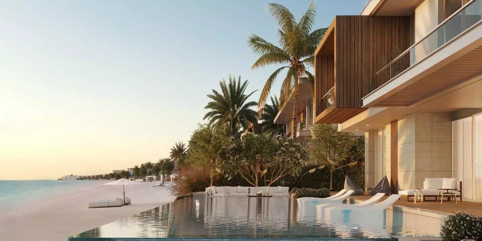Master bedroom suite at The Coral Collection Villas, Palm Jebel Ali, Dubai