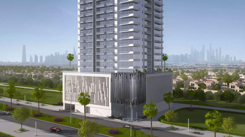 Leven Residences exterior facade view, Jumeirah Village Triangle, Dubai