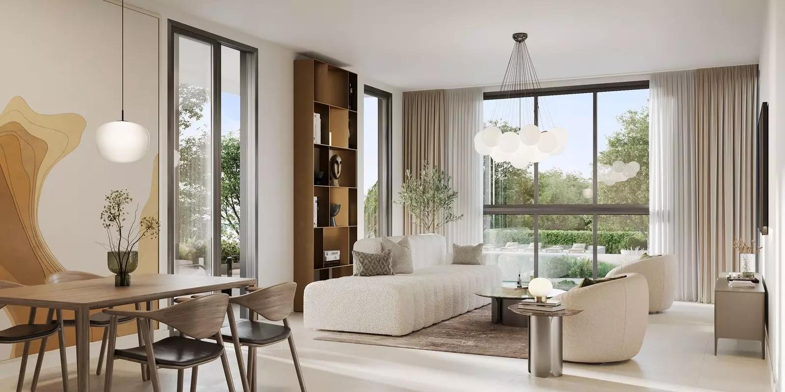 Terrazzo Residences courtyard and landscaped grounds, JVC, Dubai
