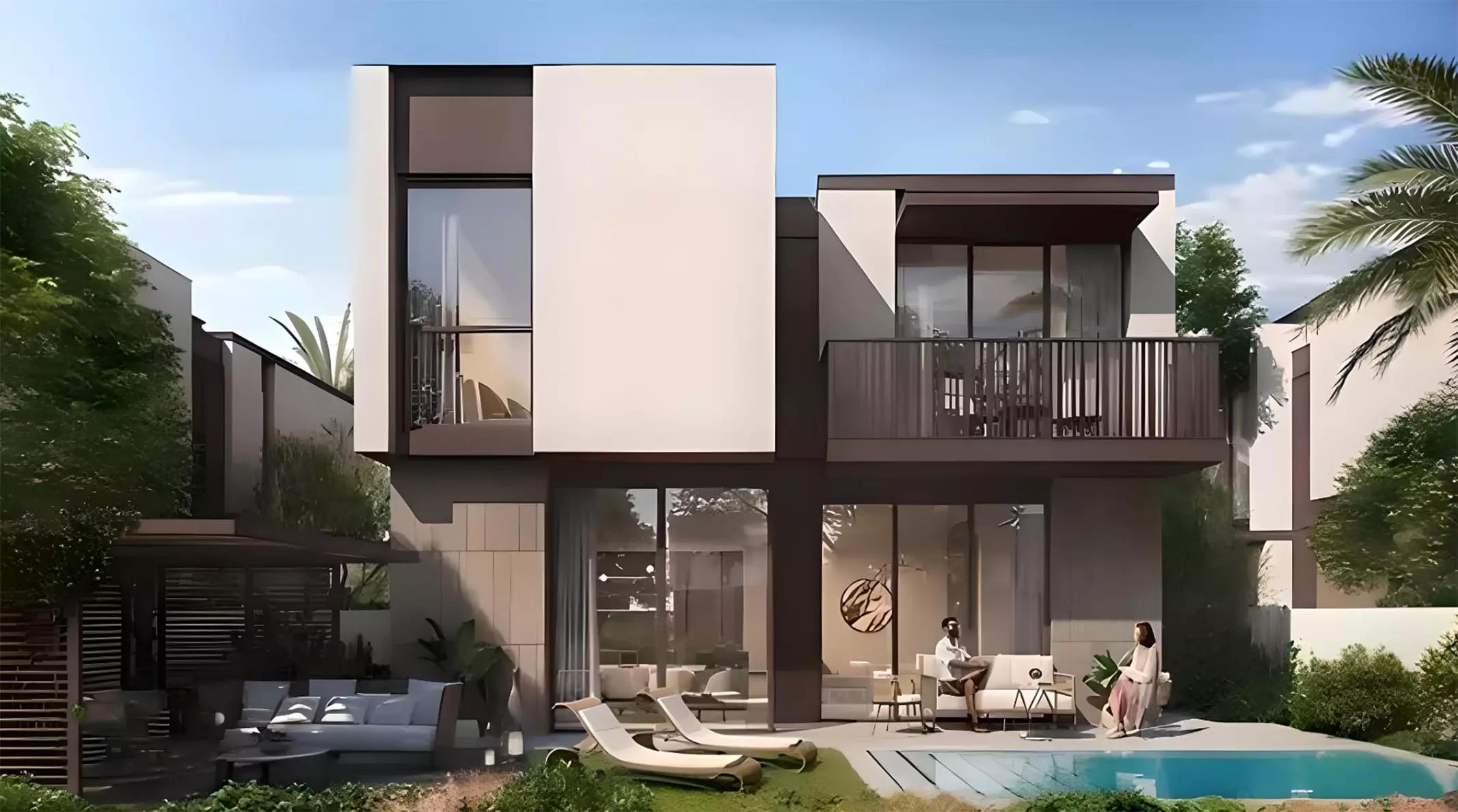 Delphi villa community street view at Athlon by Aldar, Dubai