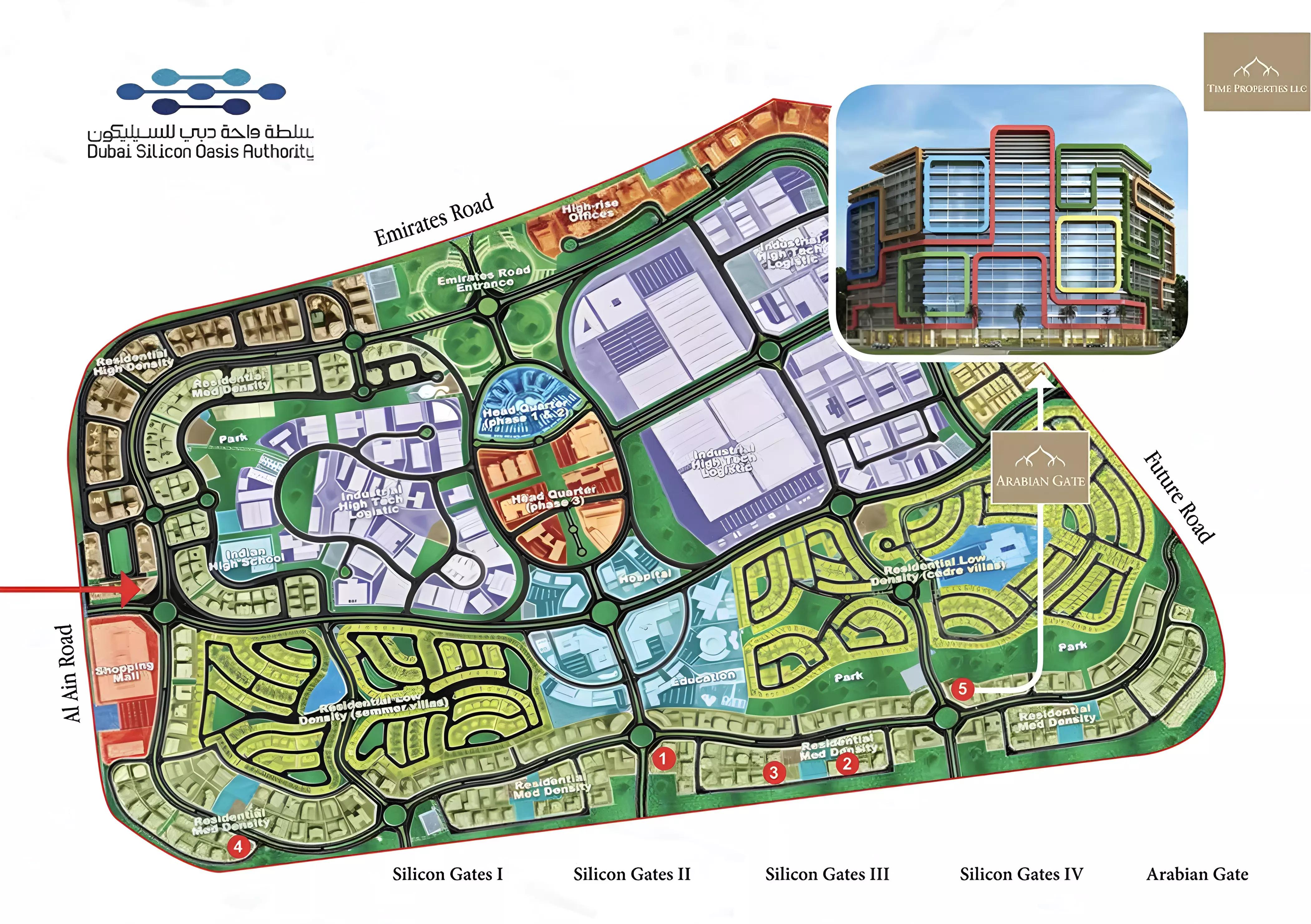 Master plan layout of Arabian Gate Phase 2, Dubai Land