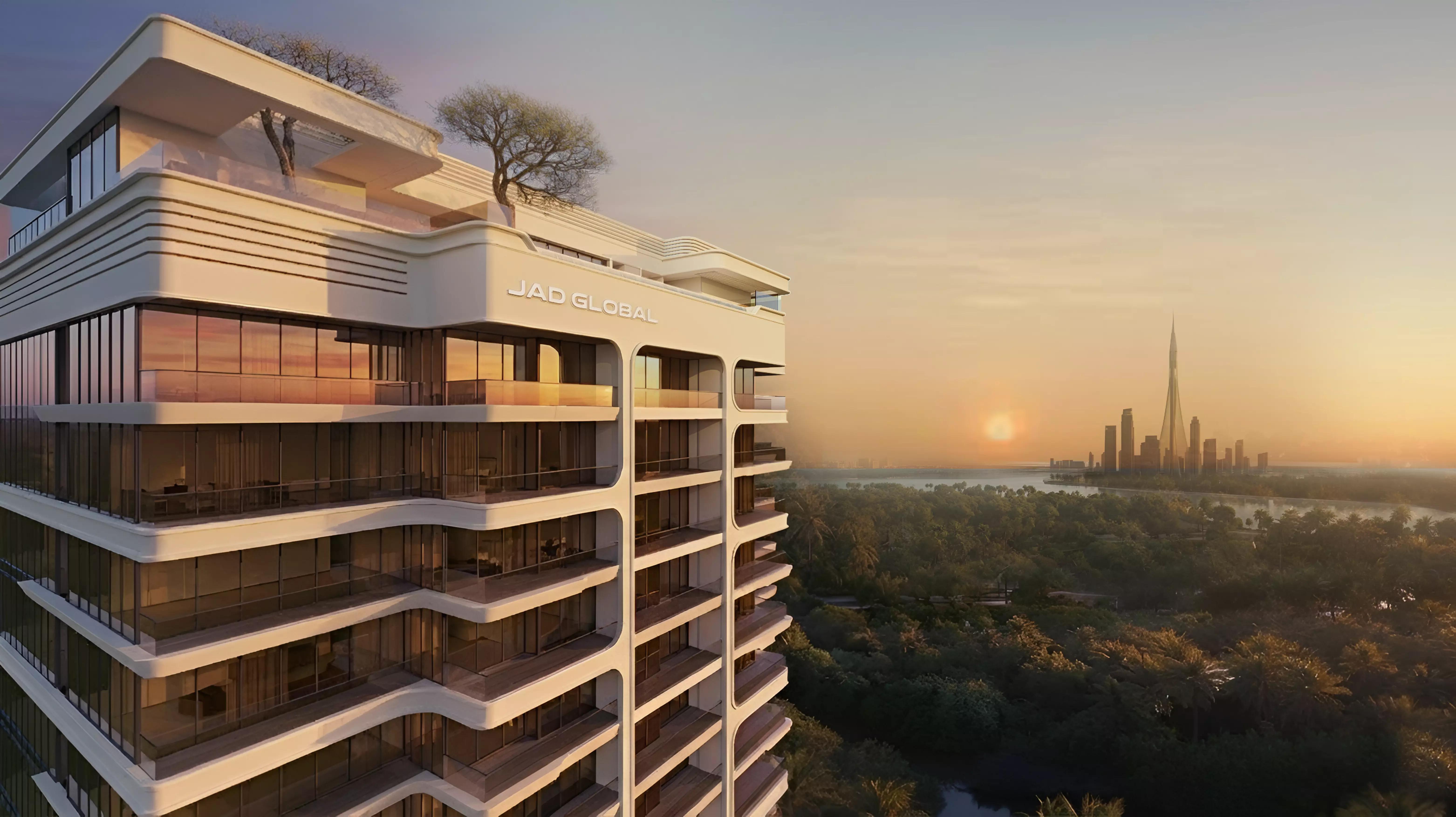 J188 residential facade and building elevation, Al Jaddaf