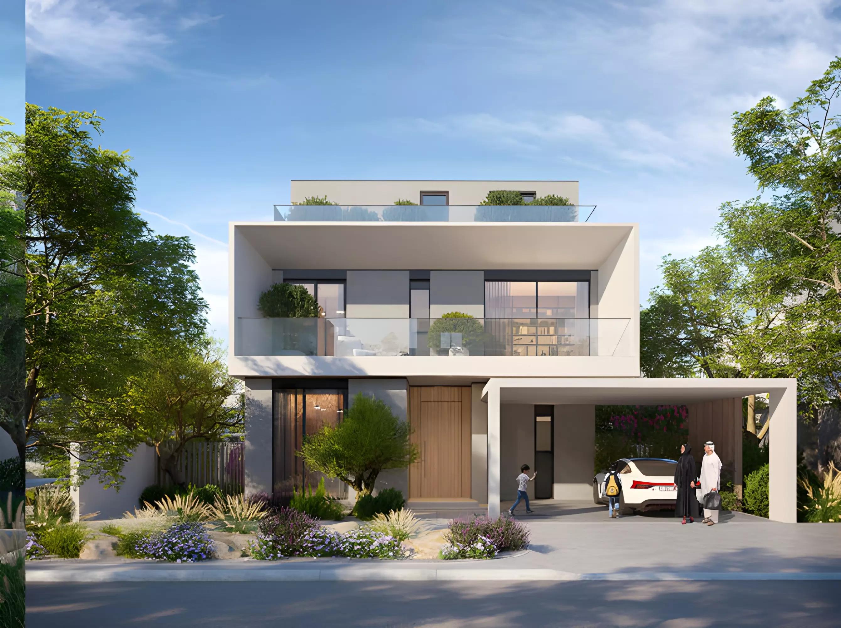 Park Gate Phase 2 villa exterior with landscaped frontage, Dubai Hills Estate